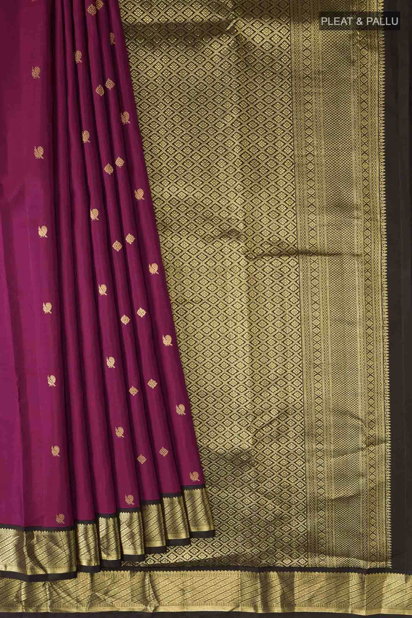 Purple Kanchipuram Silk Saree