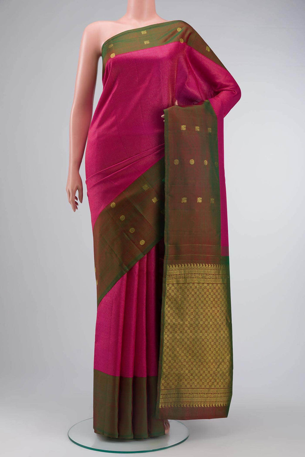 Pink Kanchipuram Silk Saree