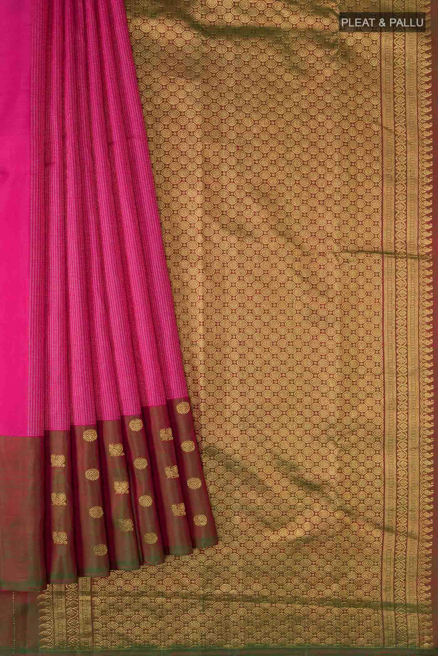 Pink Kanchipuram Silk Saree