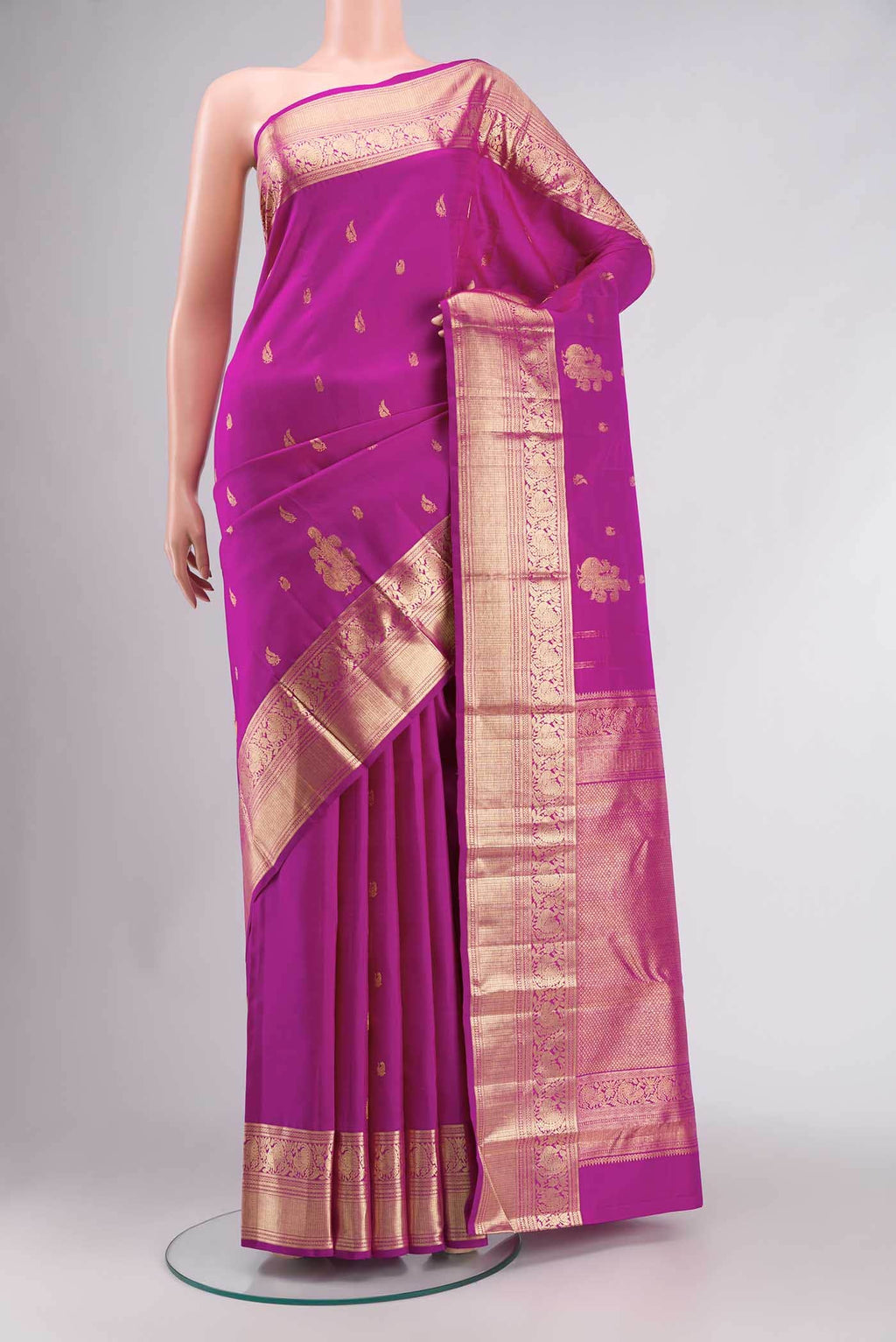 Magenta Kanchipuram Silk Saree