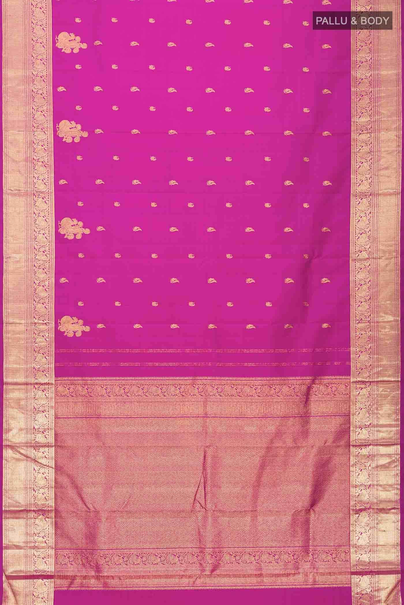Magenta Kanchipuram Silk Saree