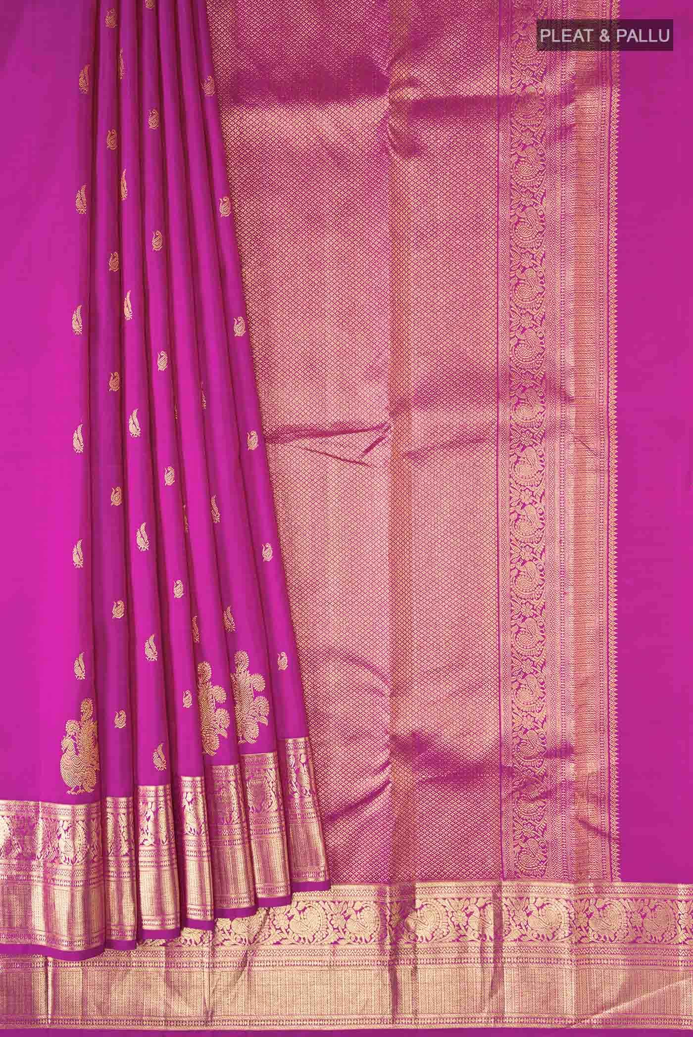 Magenta Kanchipuram Silk Saree