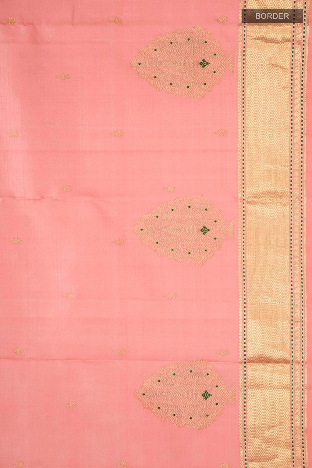 Peach Kanchipuram Silk Saree