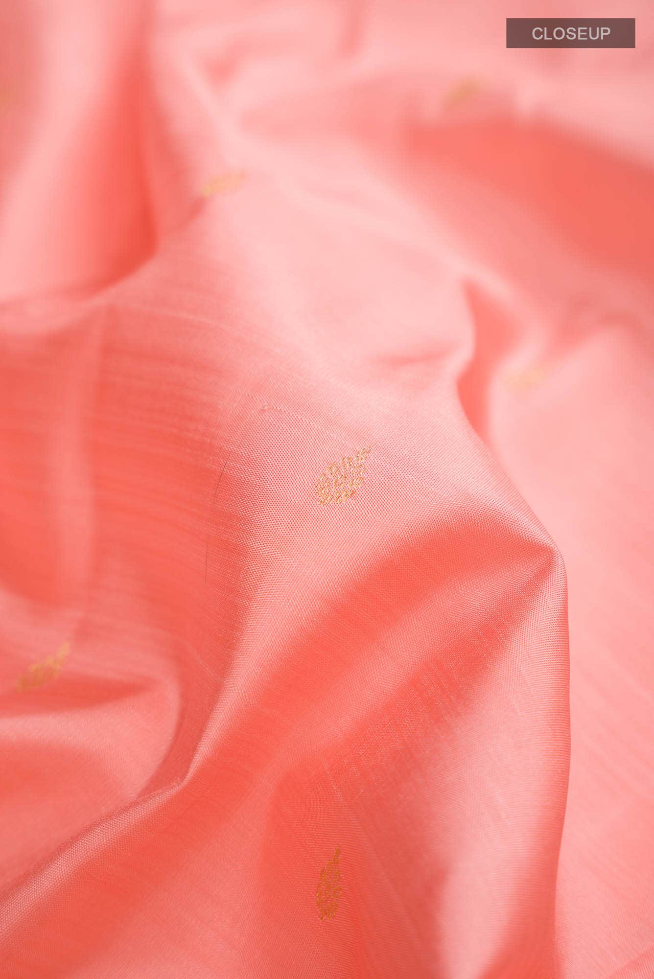Peach Kanchipuram Silk Saree