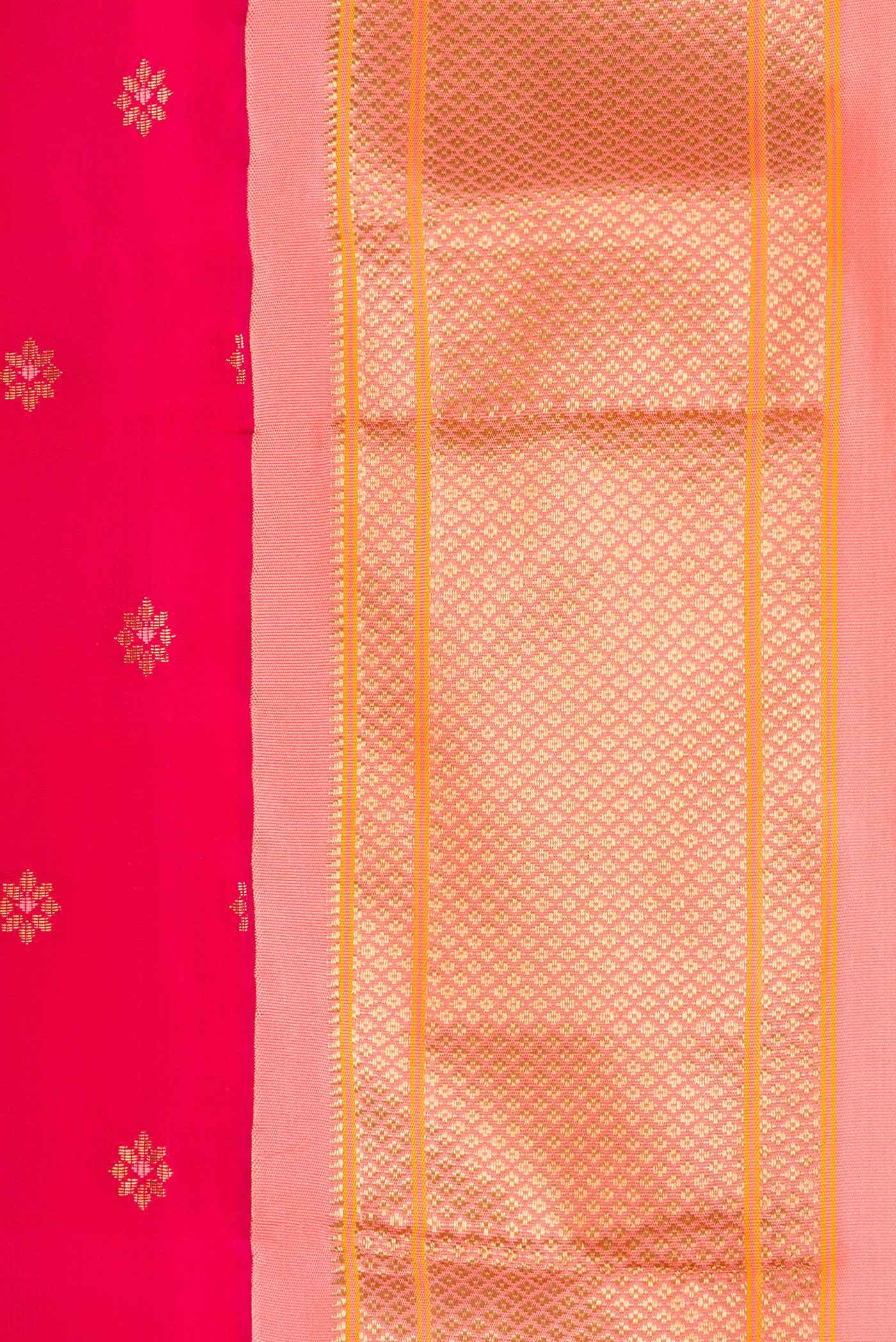 Imperial Red Dual Tone Paithani Silk Saree