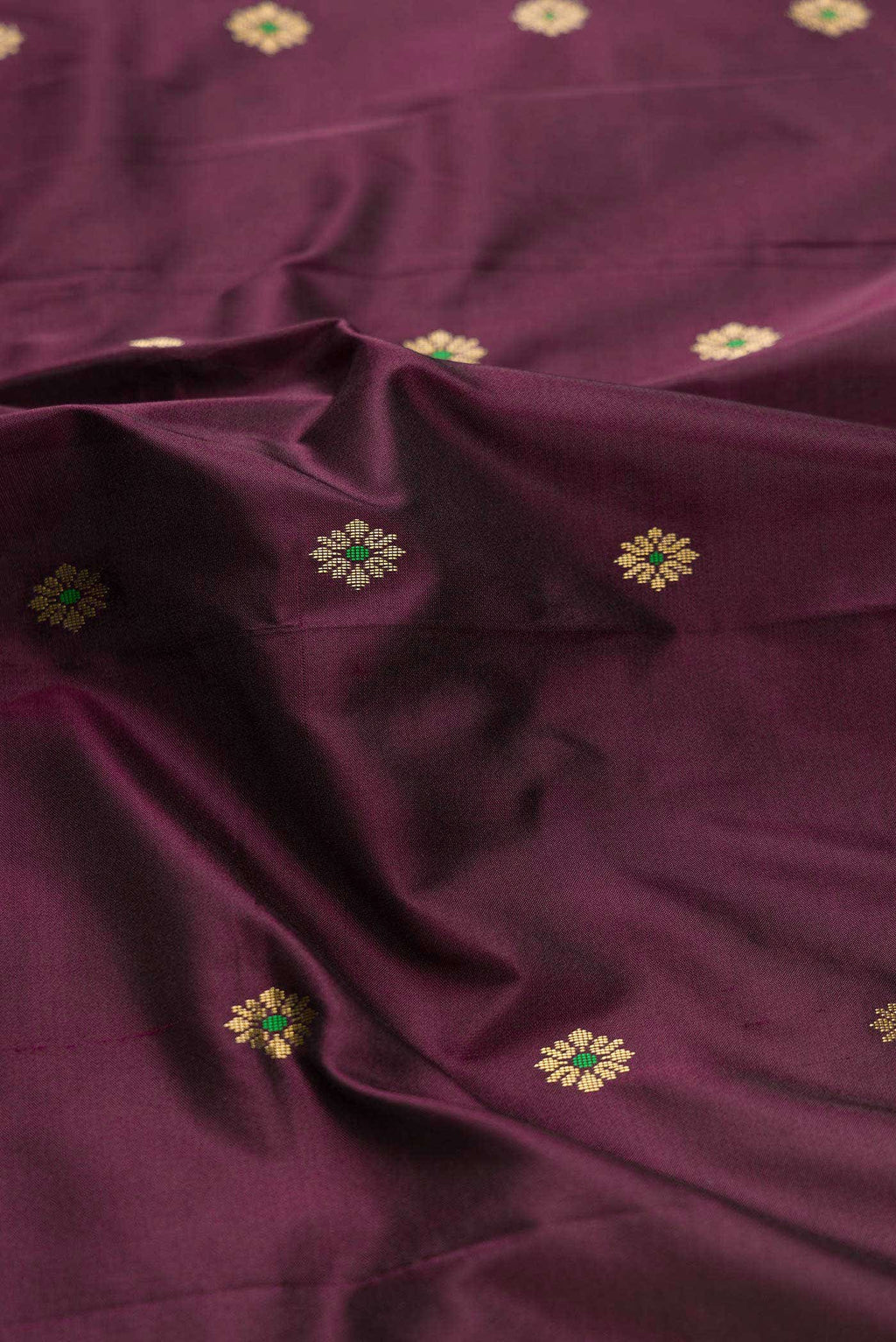 Burgundy Dual Tone Paithani Silk Saree