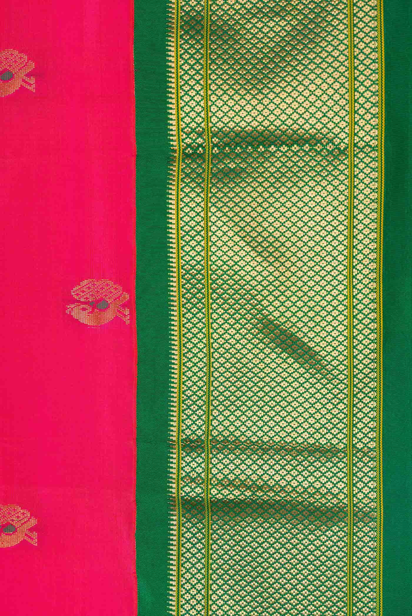 Pink Dual Tone Paithani Silk Saree