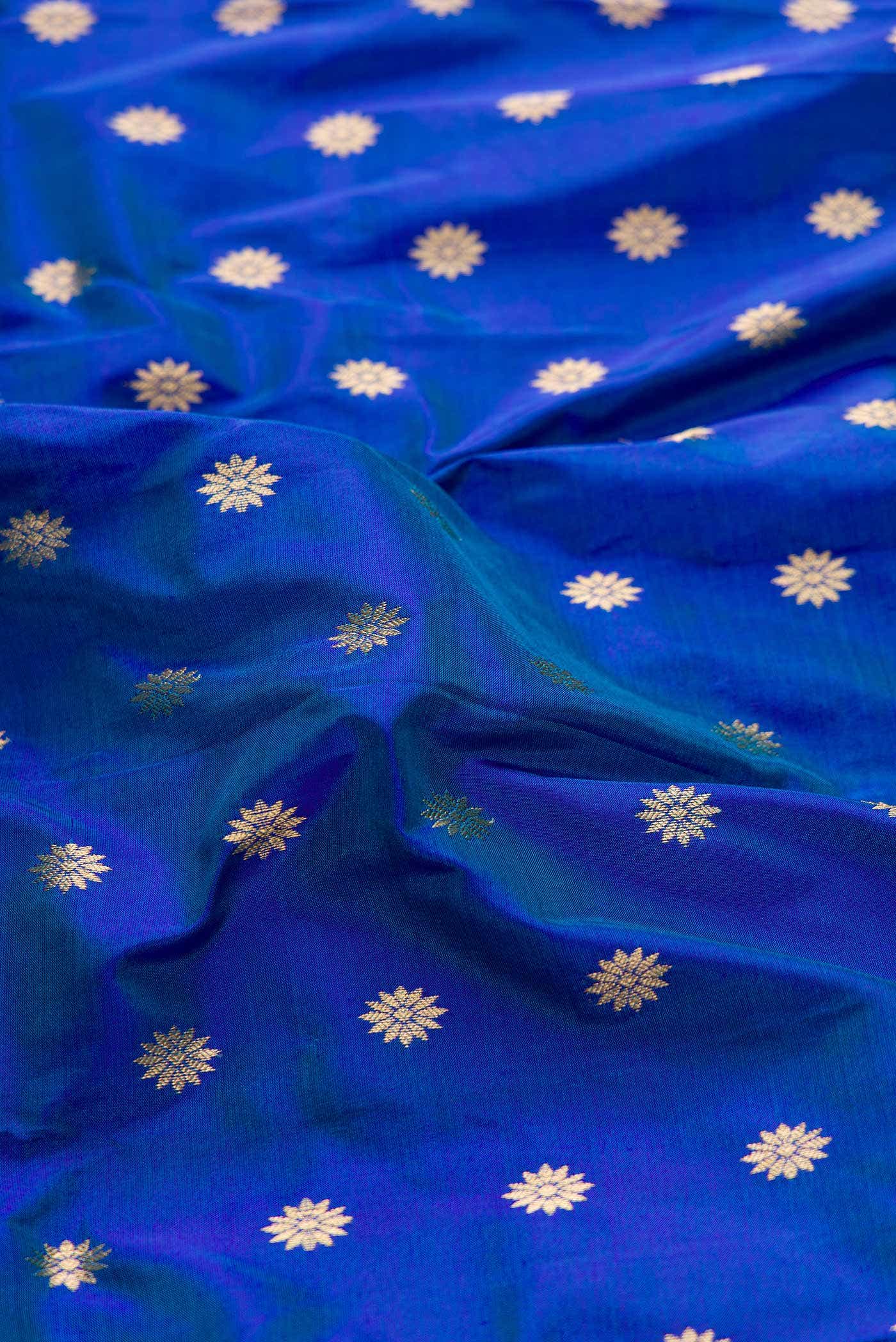 Royal Blue Dual Tone Paithani Silk Saree