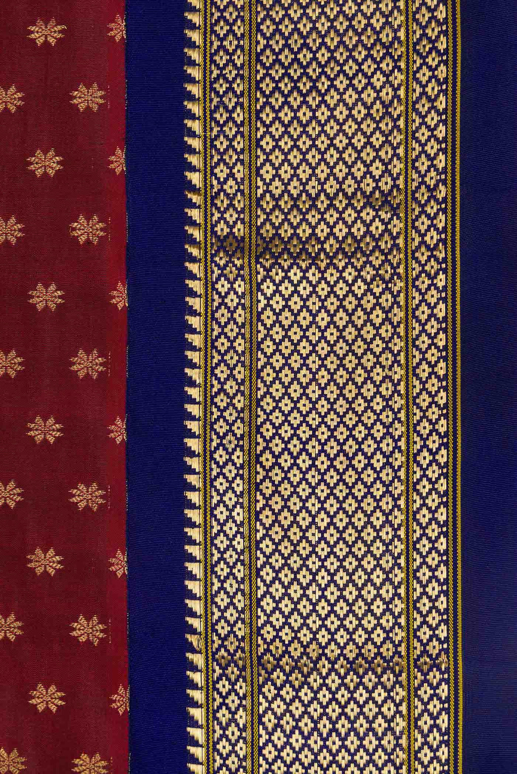 Brown Dual Tone Paithani Silk Saree