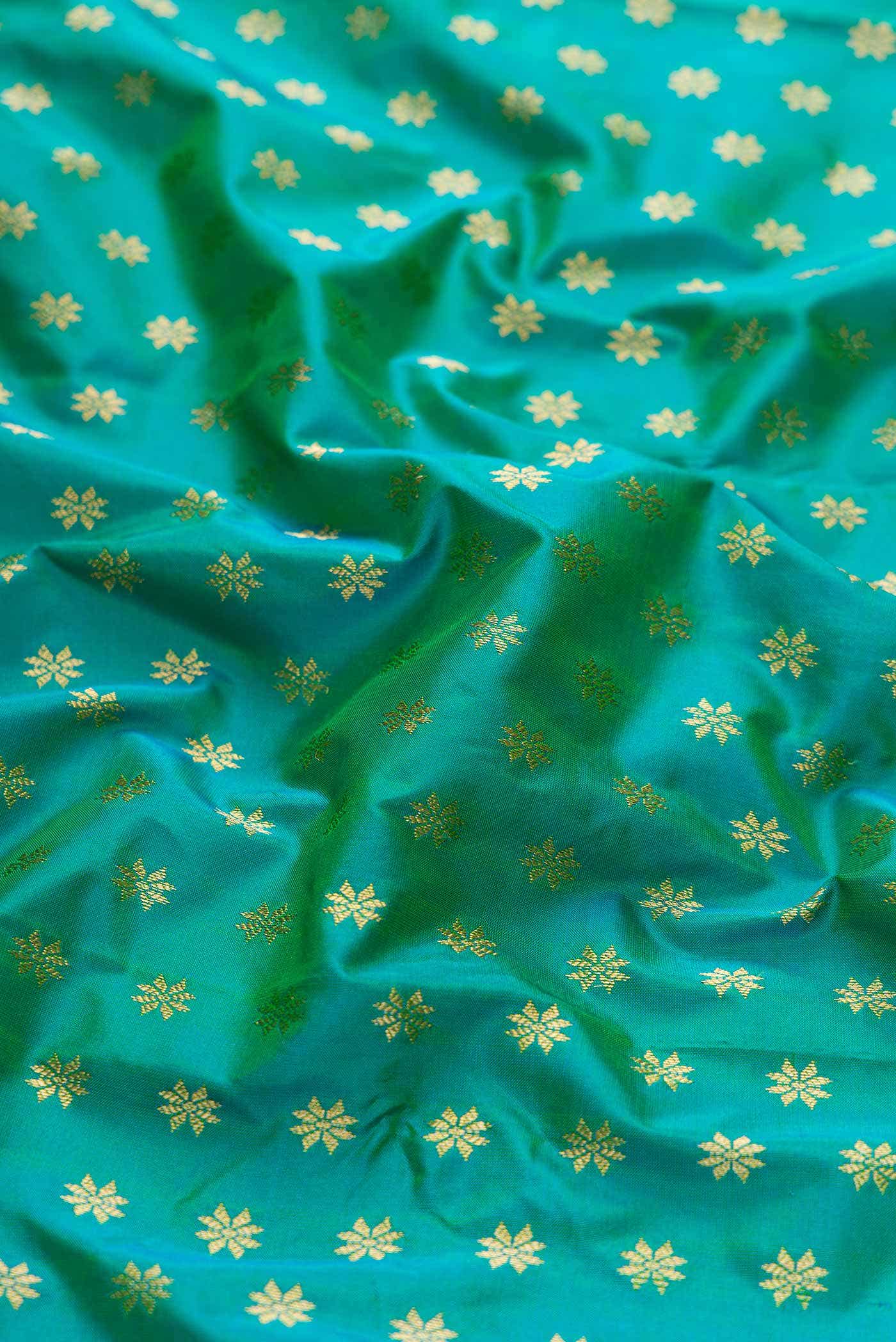 Sea Green Dual Tone Paithani Silk Saree
