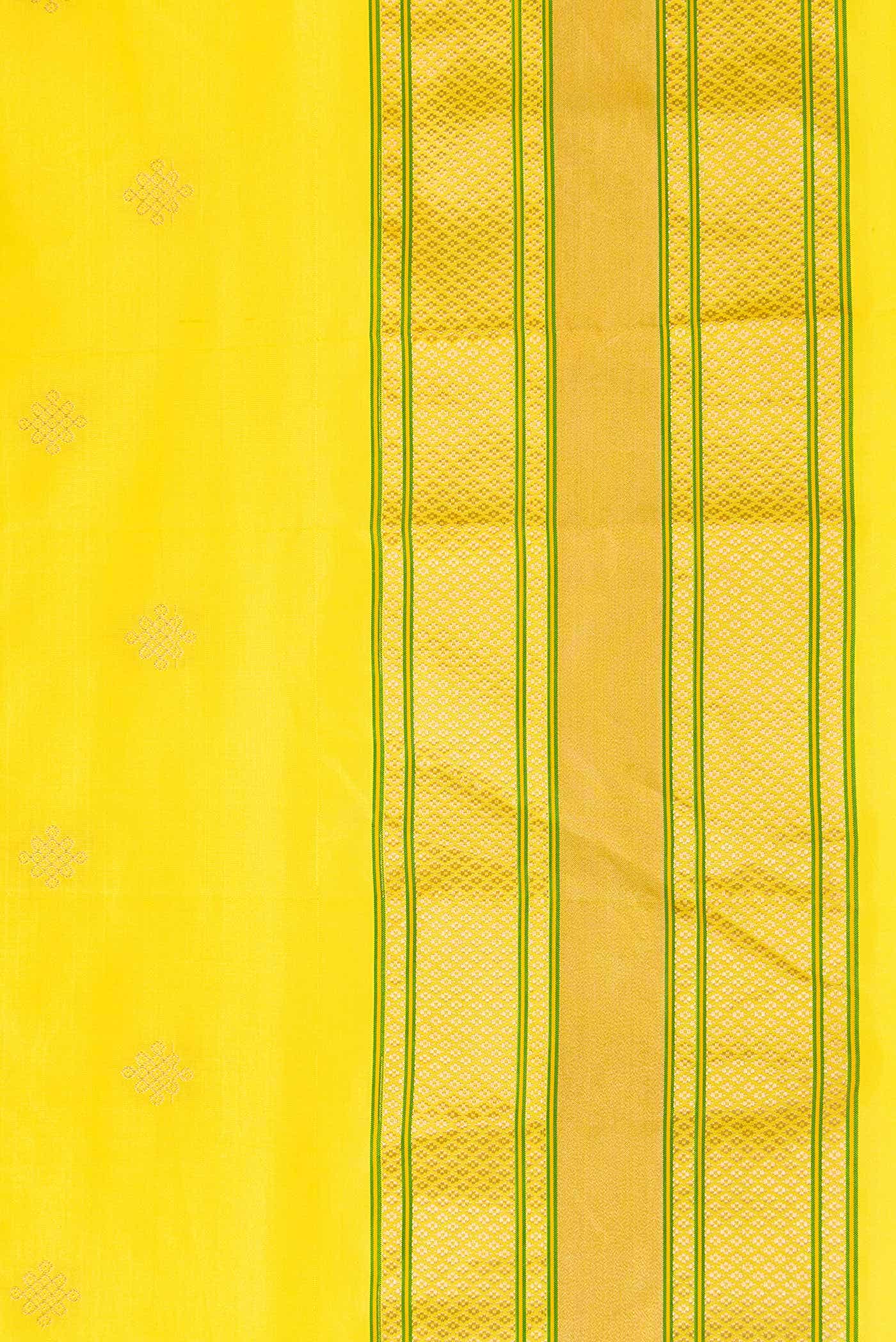 Yellow Dual Tone Paithani Silk Saree
