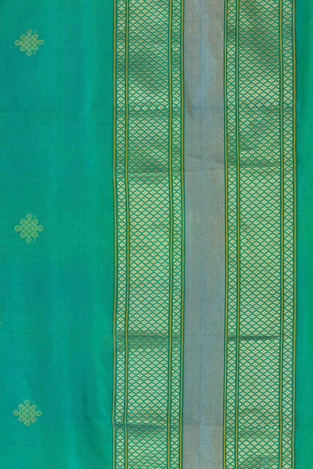 Sea Green Dual Tone Paithani Silk Saree