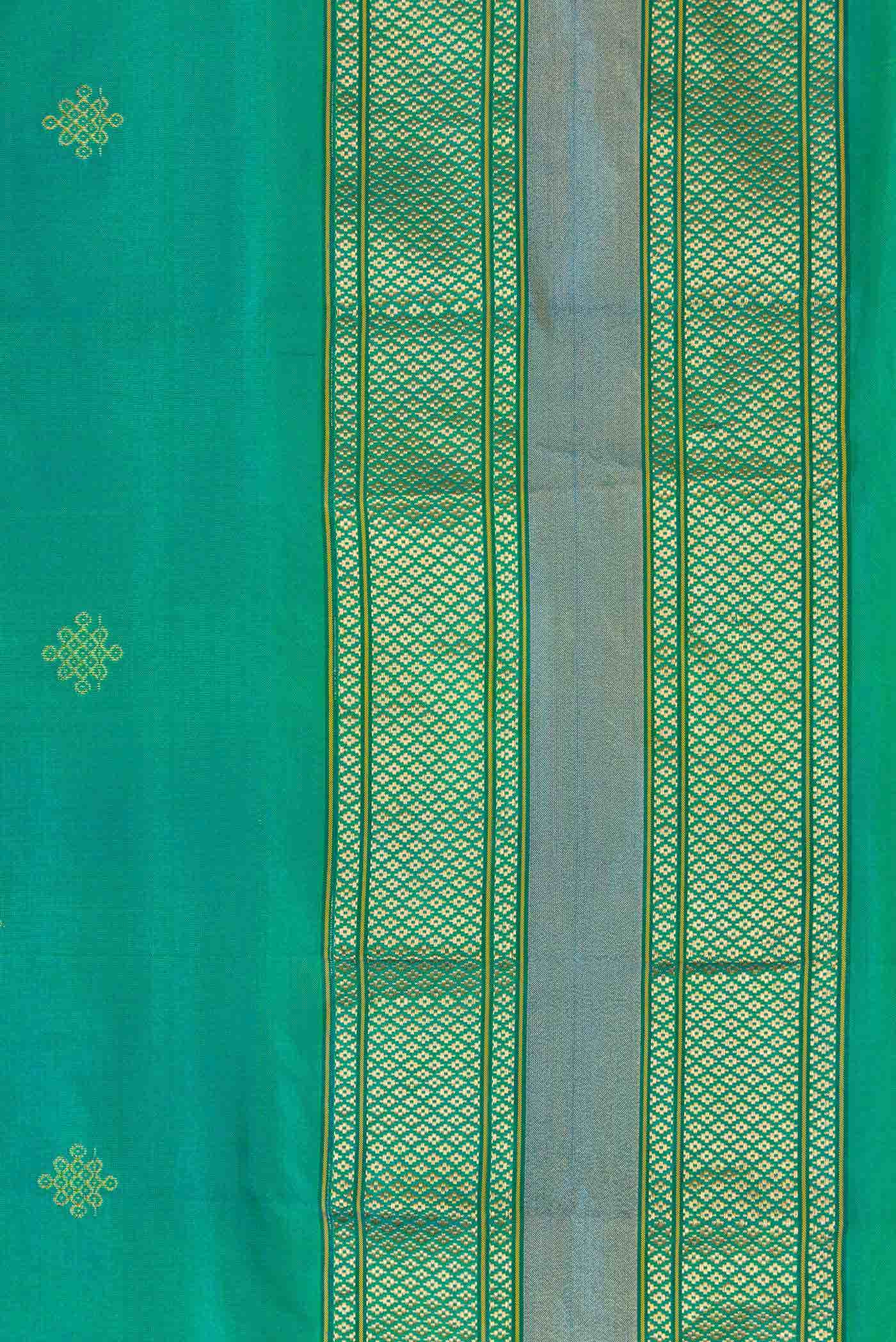 Sea Green Dual Tone Paithani Silk Saree