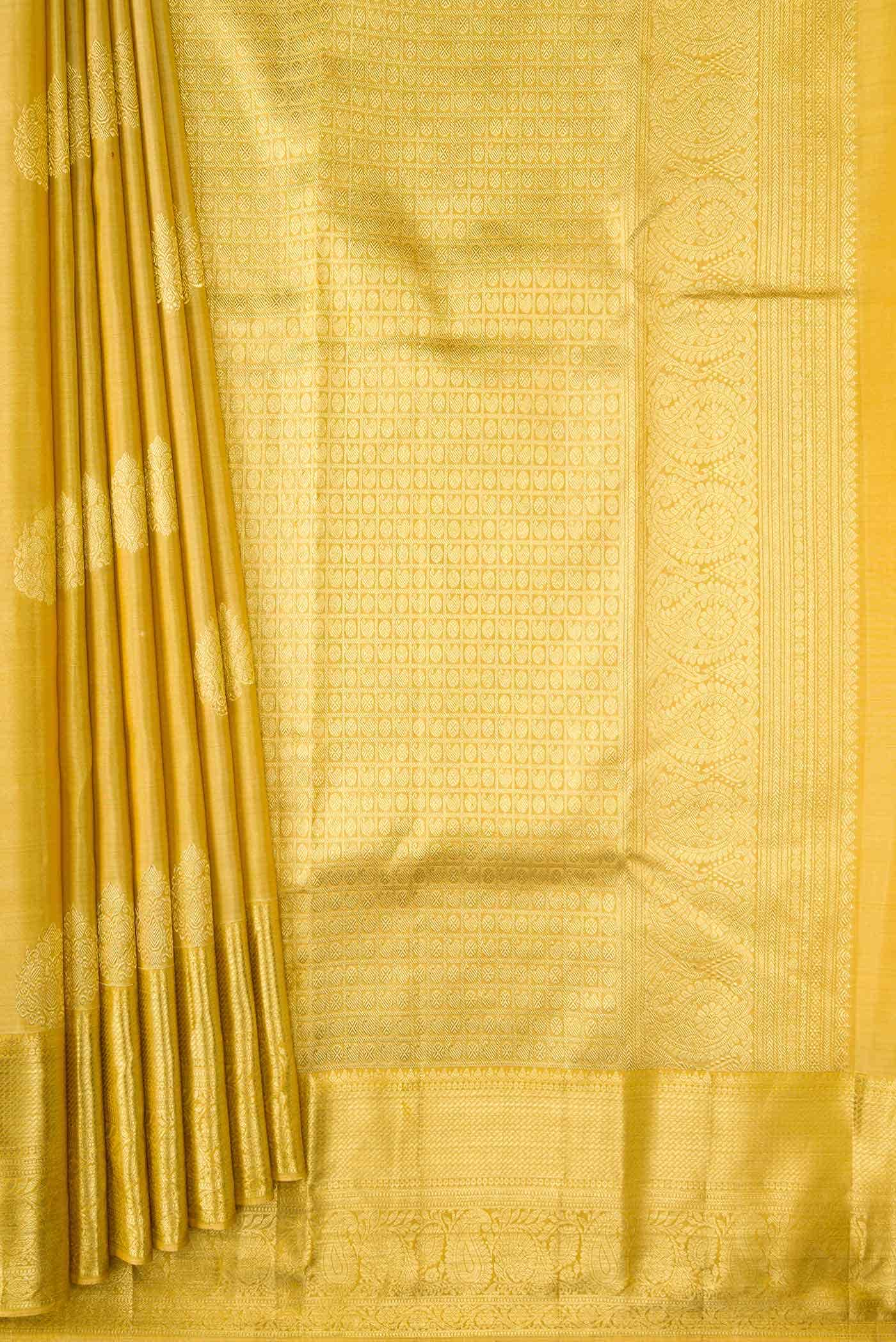 Gold Dual Tone Kanchipuram Silk Saree