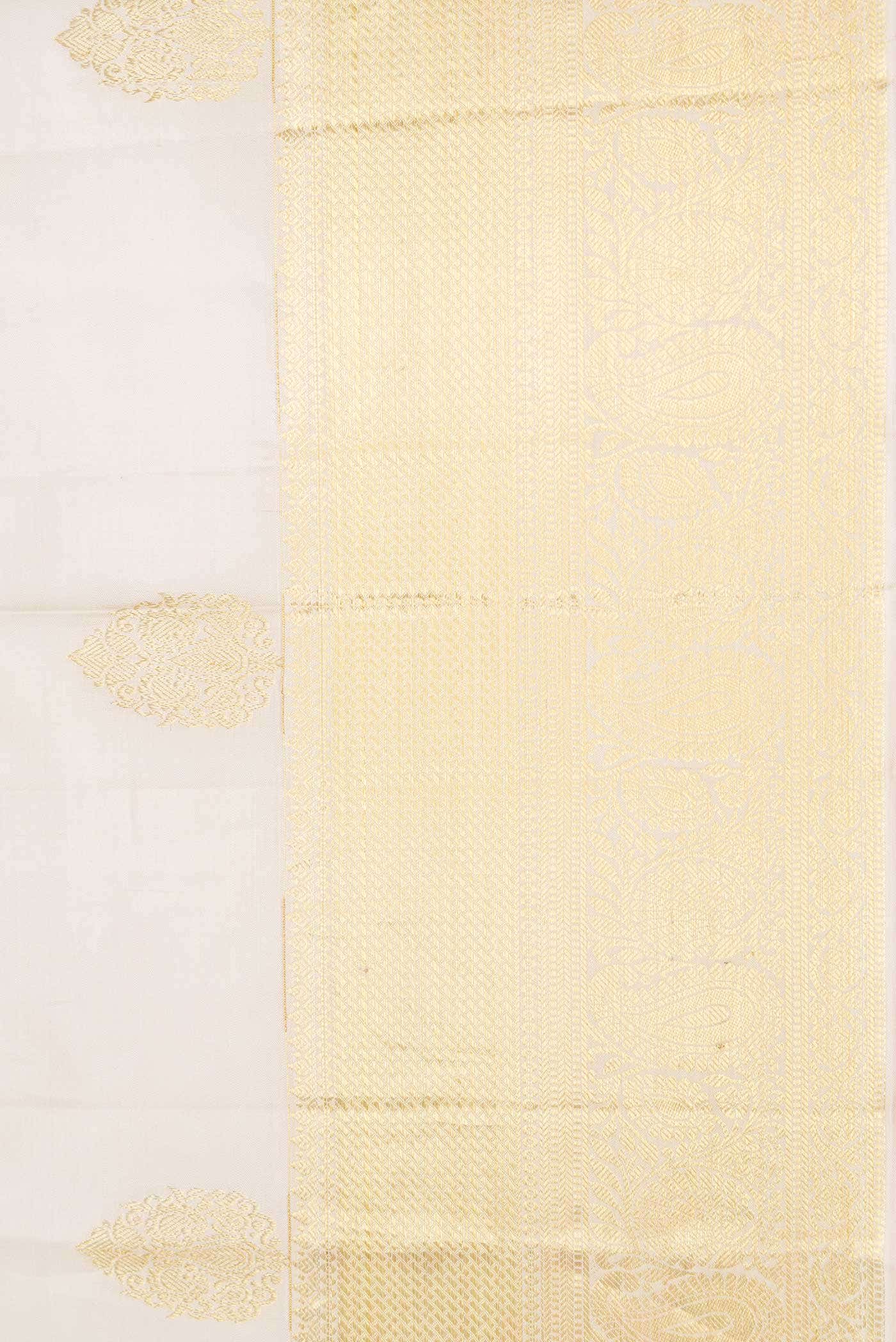 Beige Dual Tone Kanchipuram Silk Saree