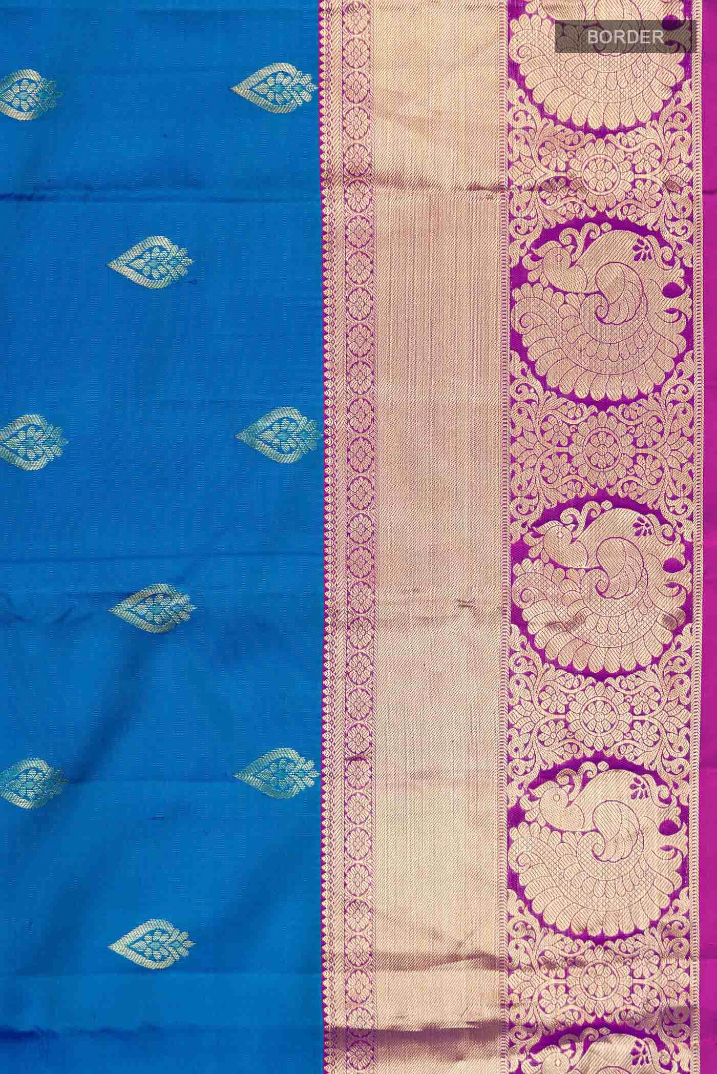 Blue Kanchipuram Silk Saree