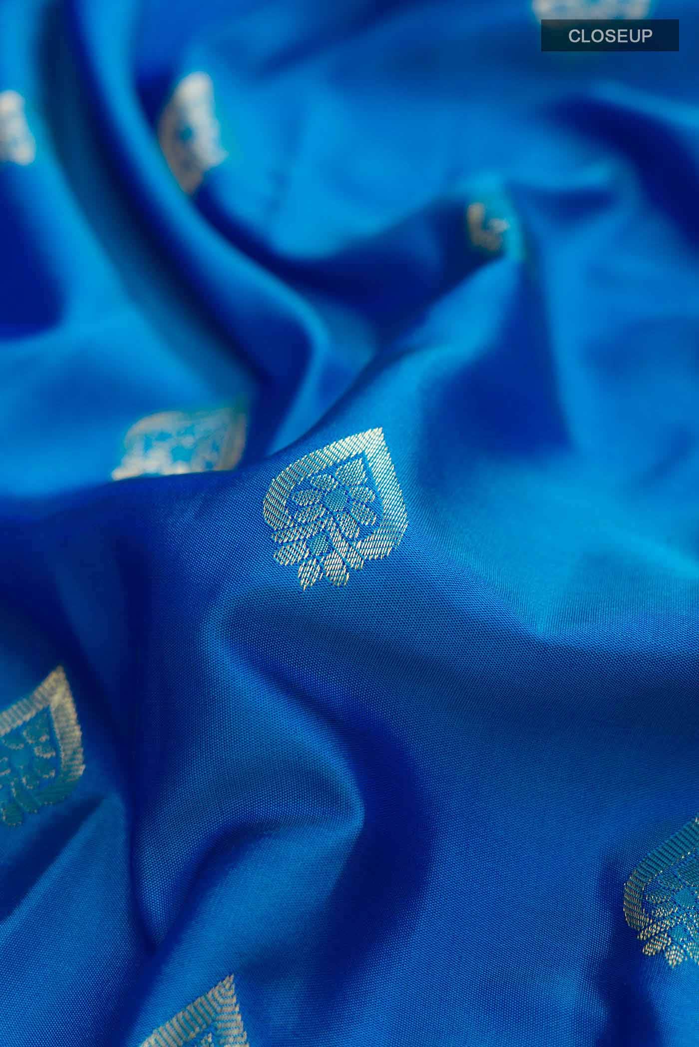 Blue Kanchipuram Silk Saree