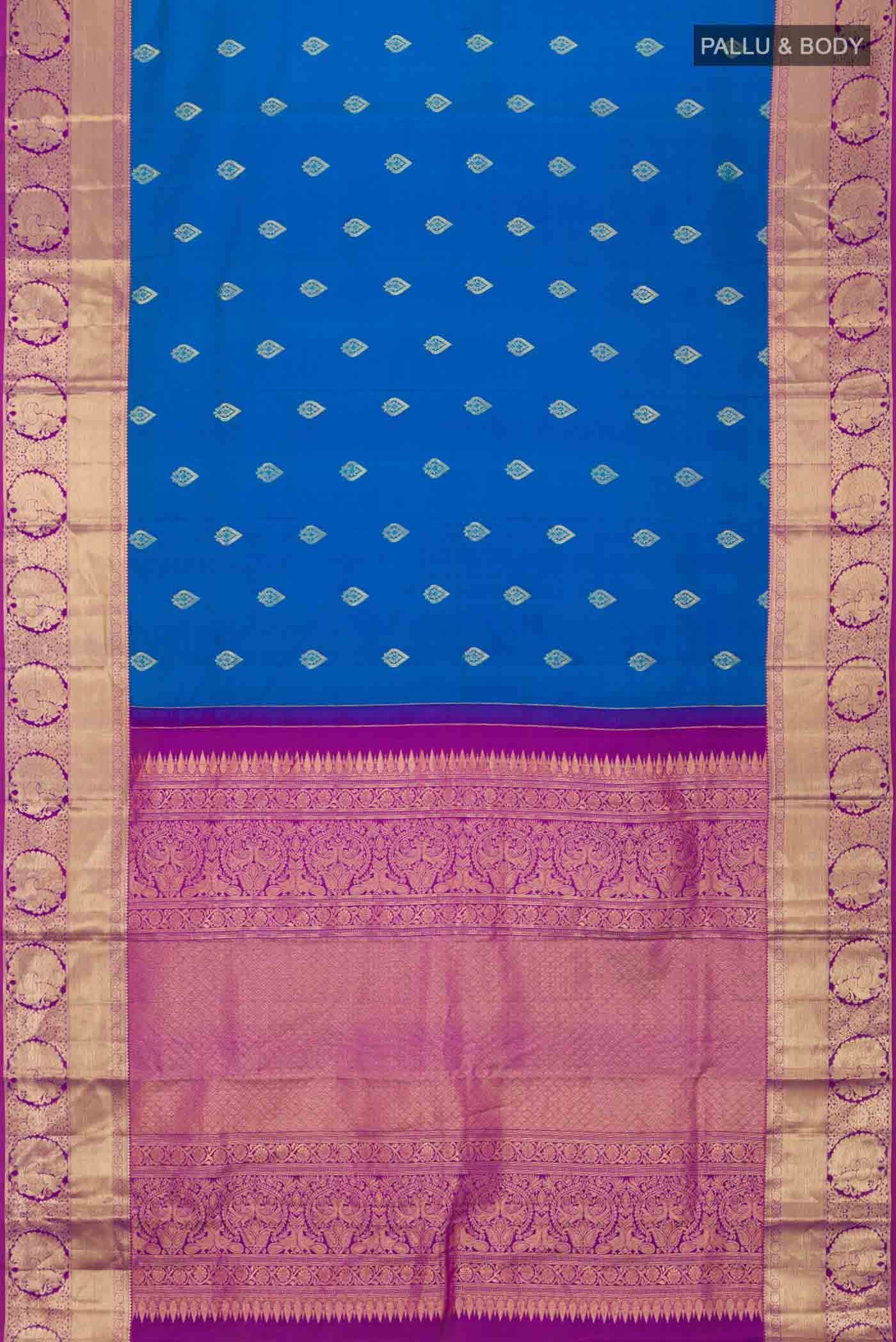 Blue Kanchipuram Silk Saree