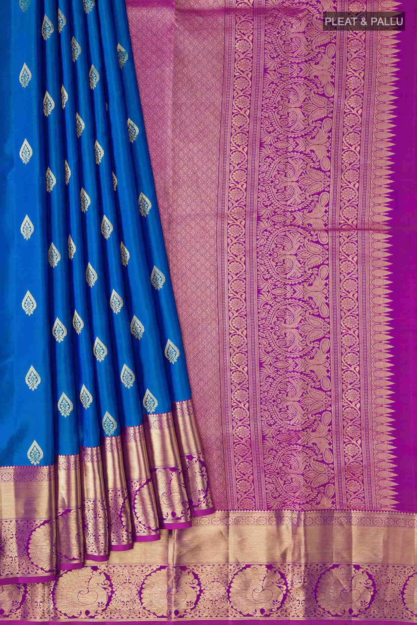 Blue Kanchipuram Silk Saree