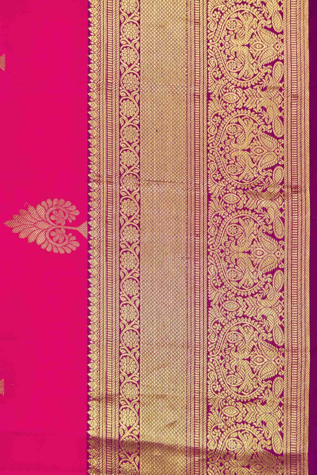 Pink Dual Tone Kanchipuram Silk Saree