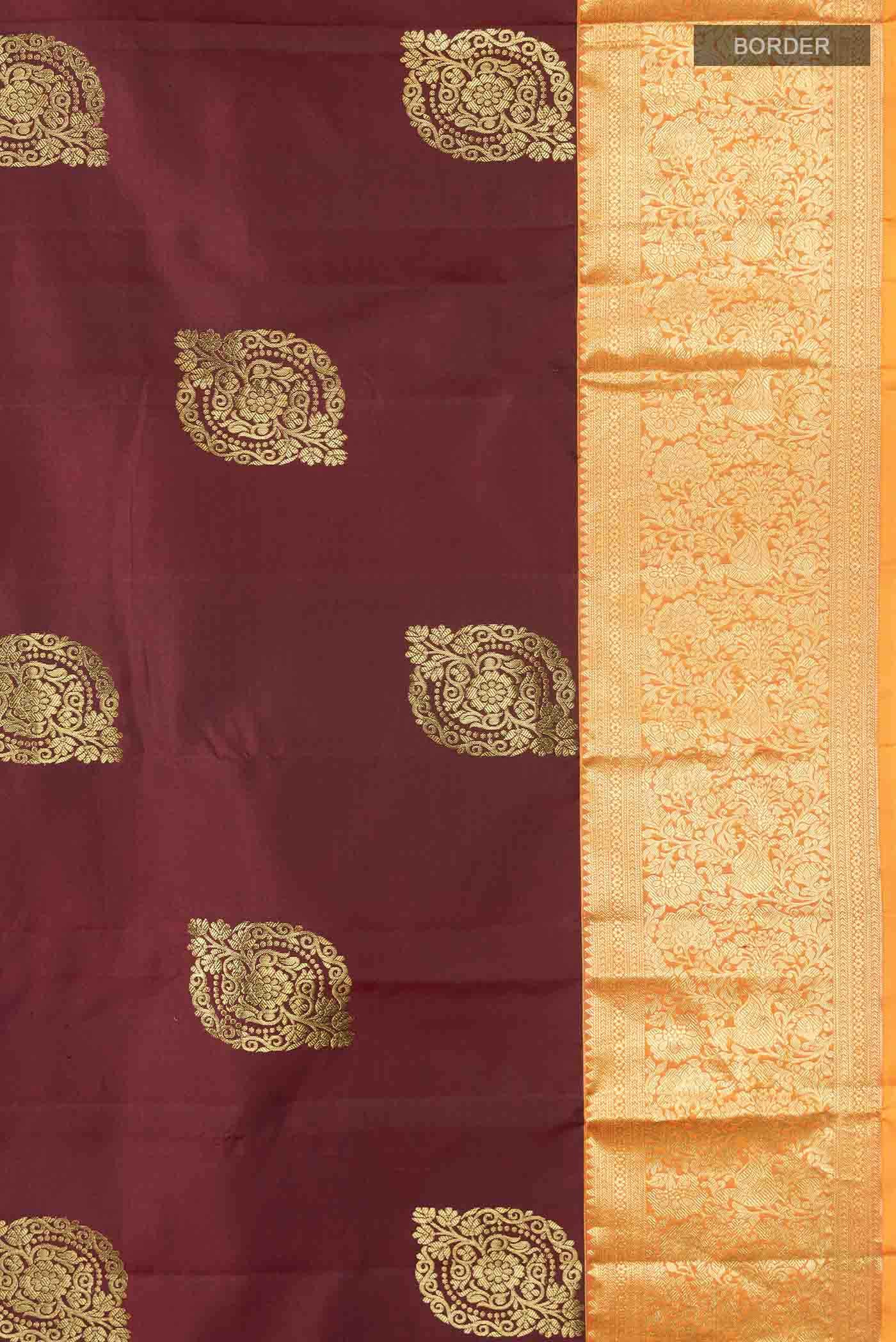 Maroon Kanchipuram Silk Saree