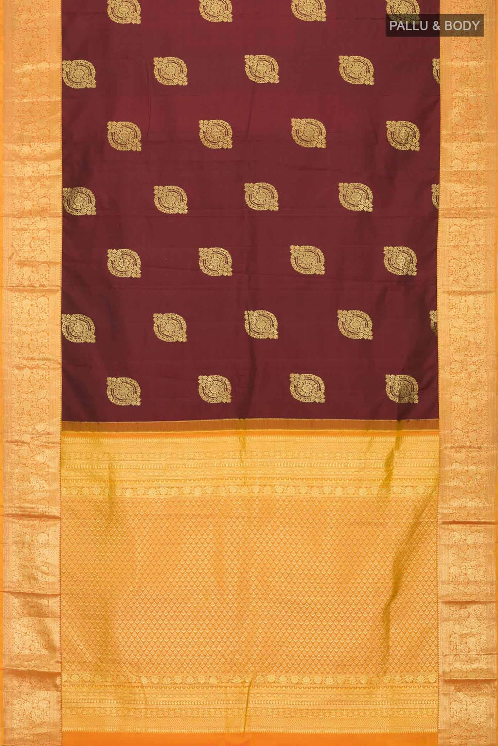 Maroon Kanchipuram Silk Saree