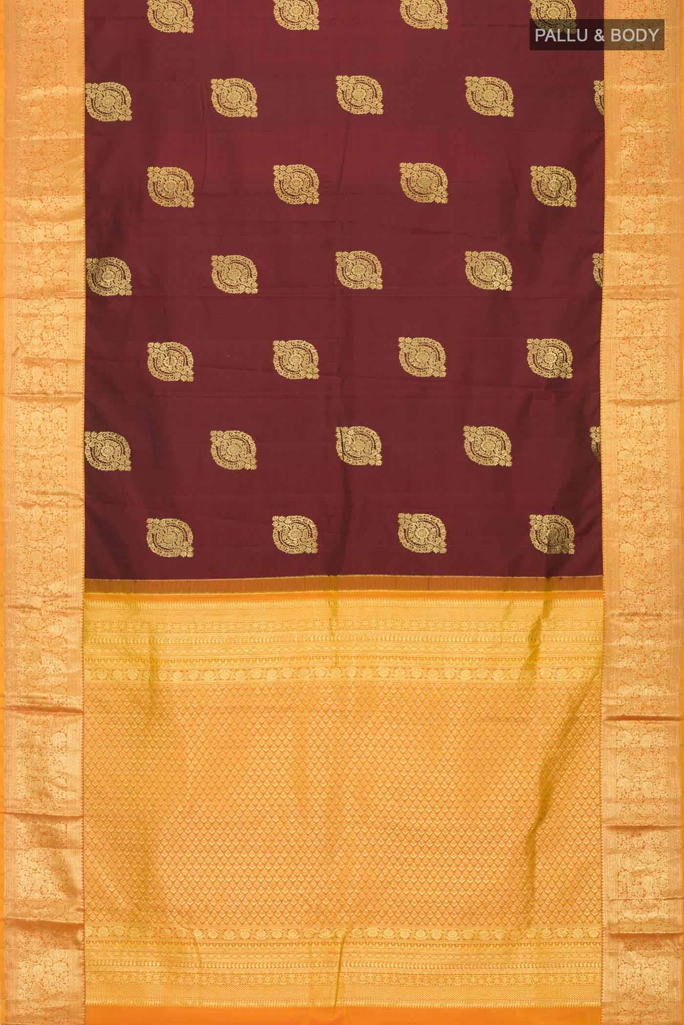 Maroon Kanchipuram Silk Saree