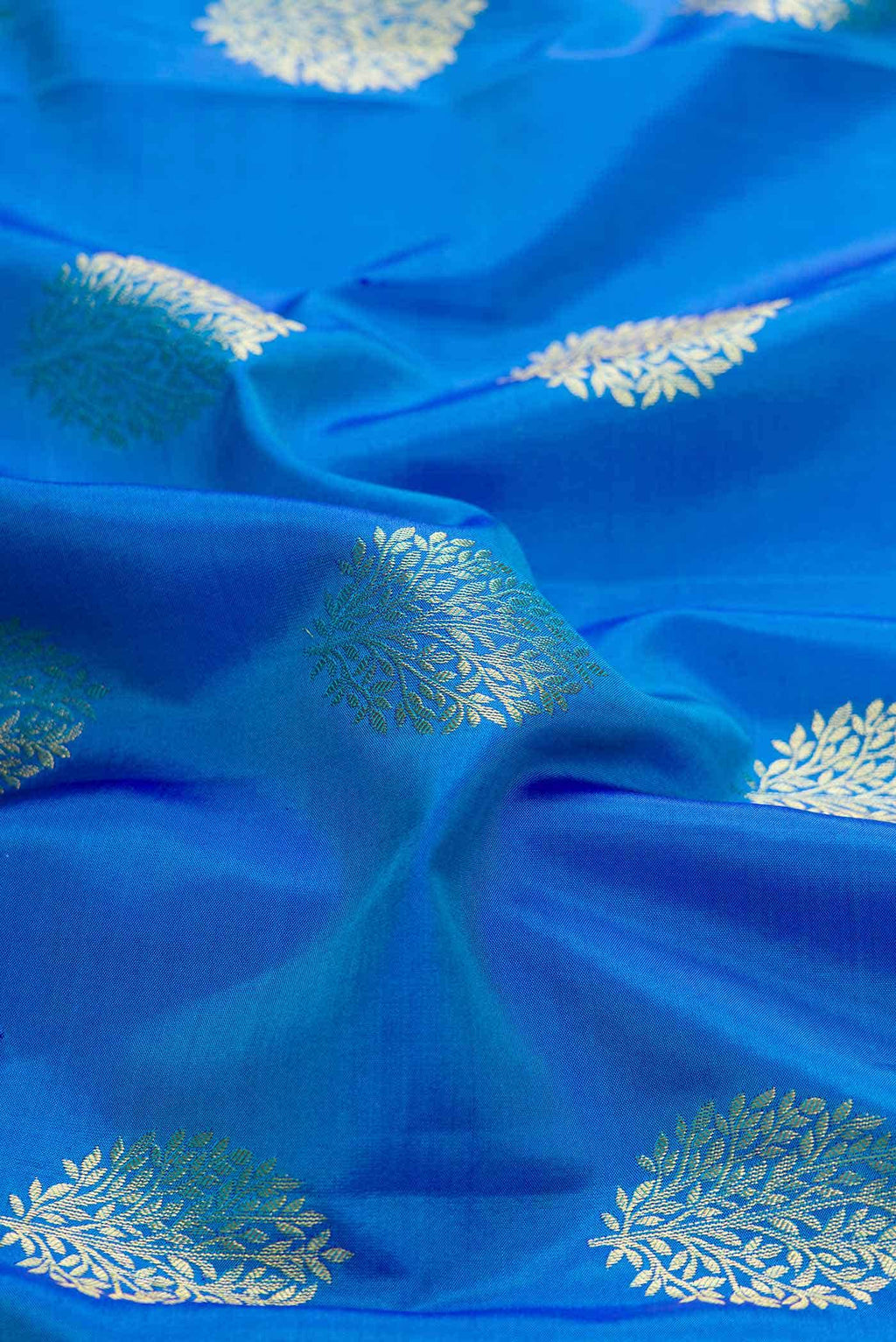 Peacock Blue Dual Tone Kanchipuram Silk Saree