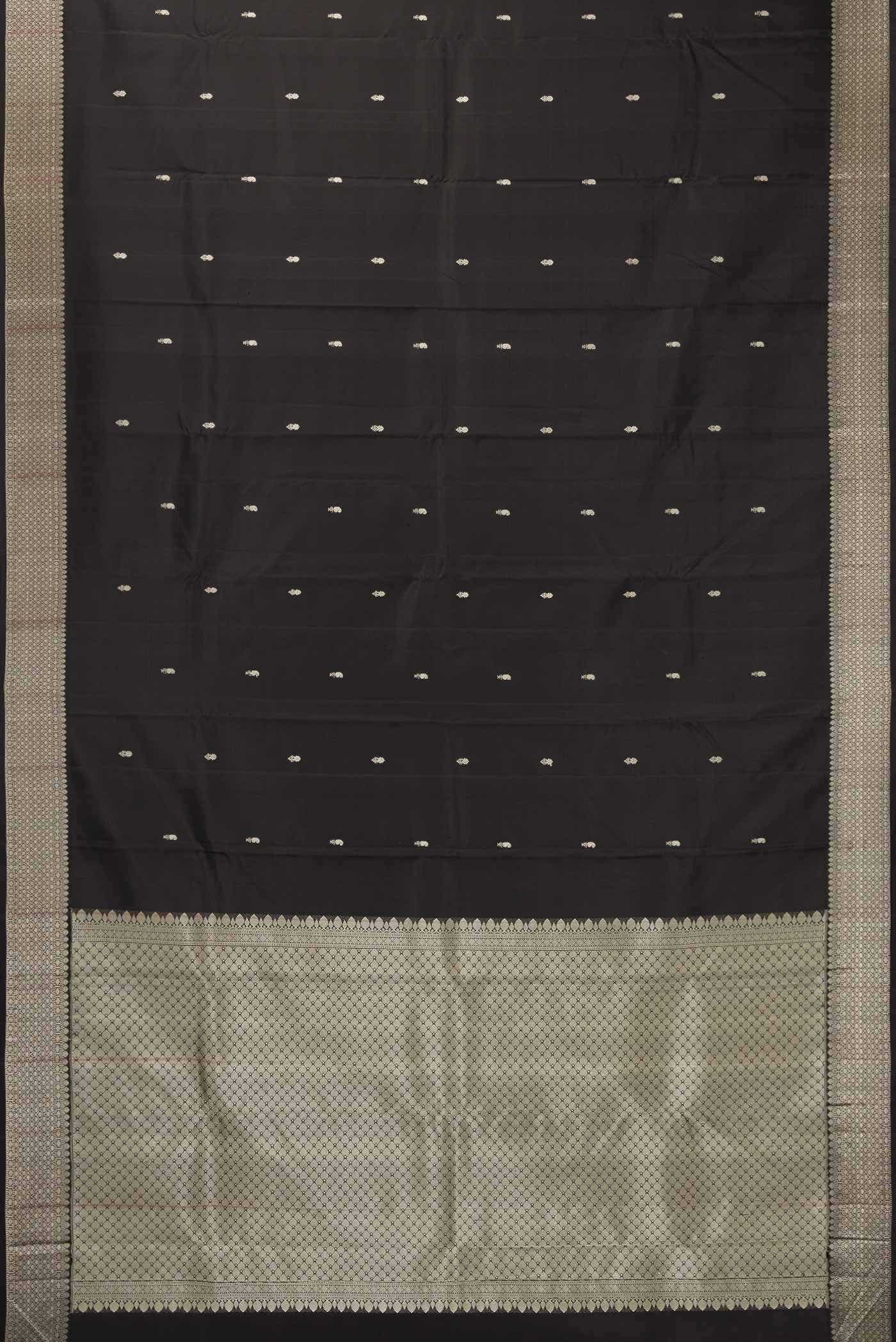 Black Kanchipuram Silk Saree