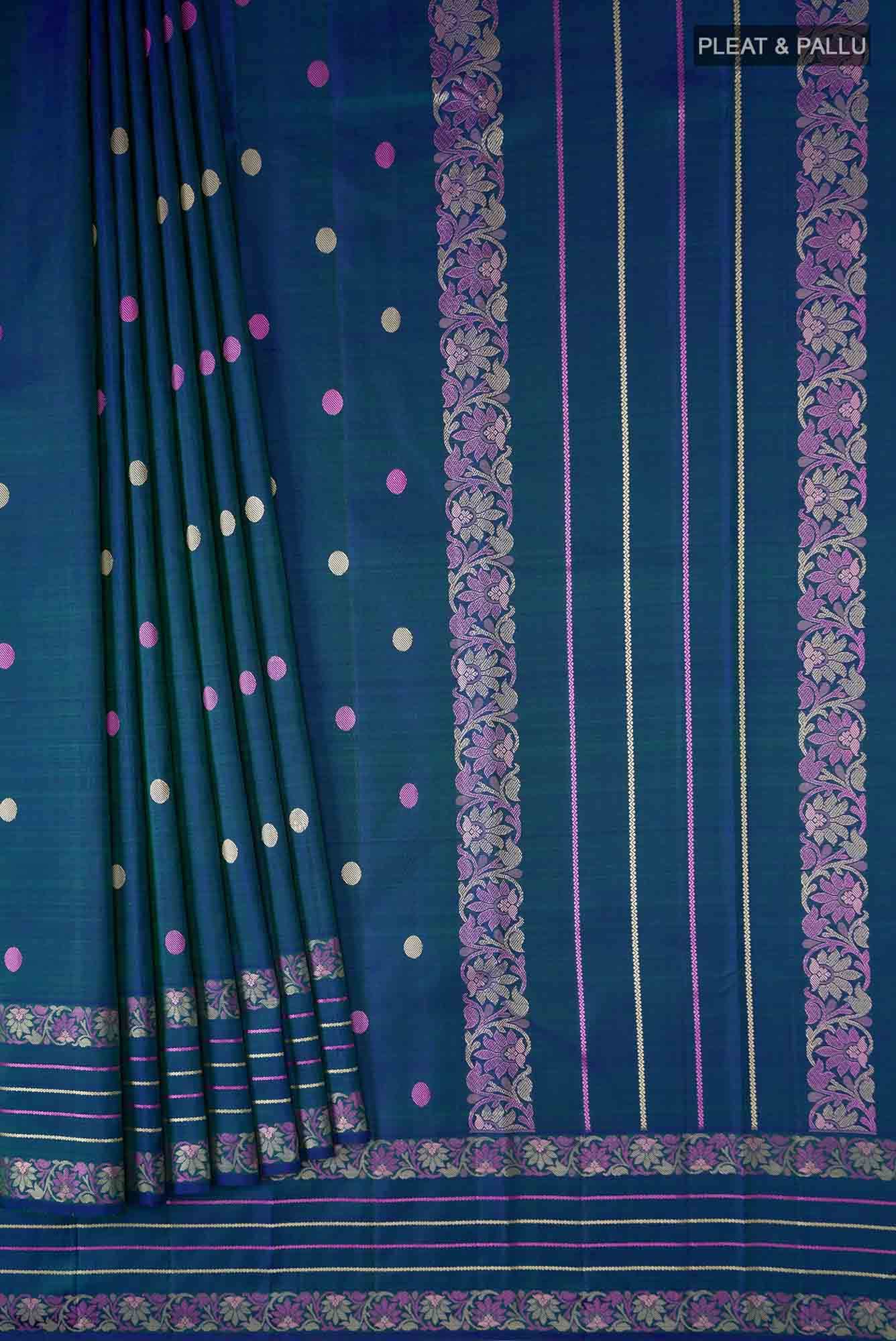Blue Kanchipuram Silk Saree