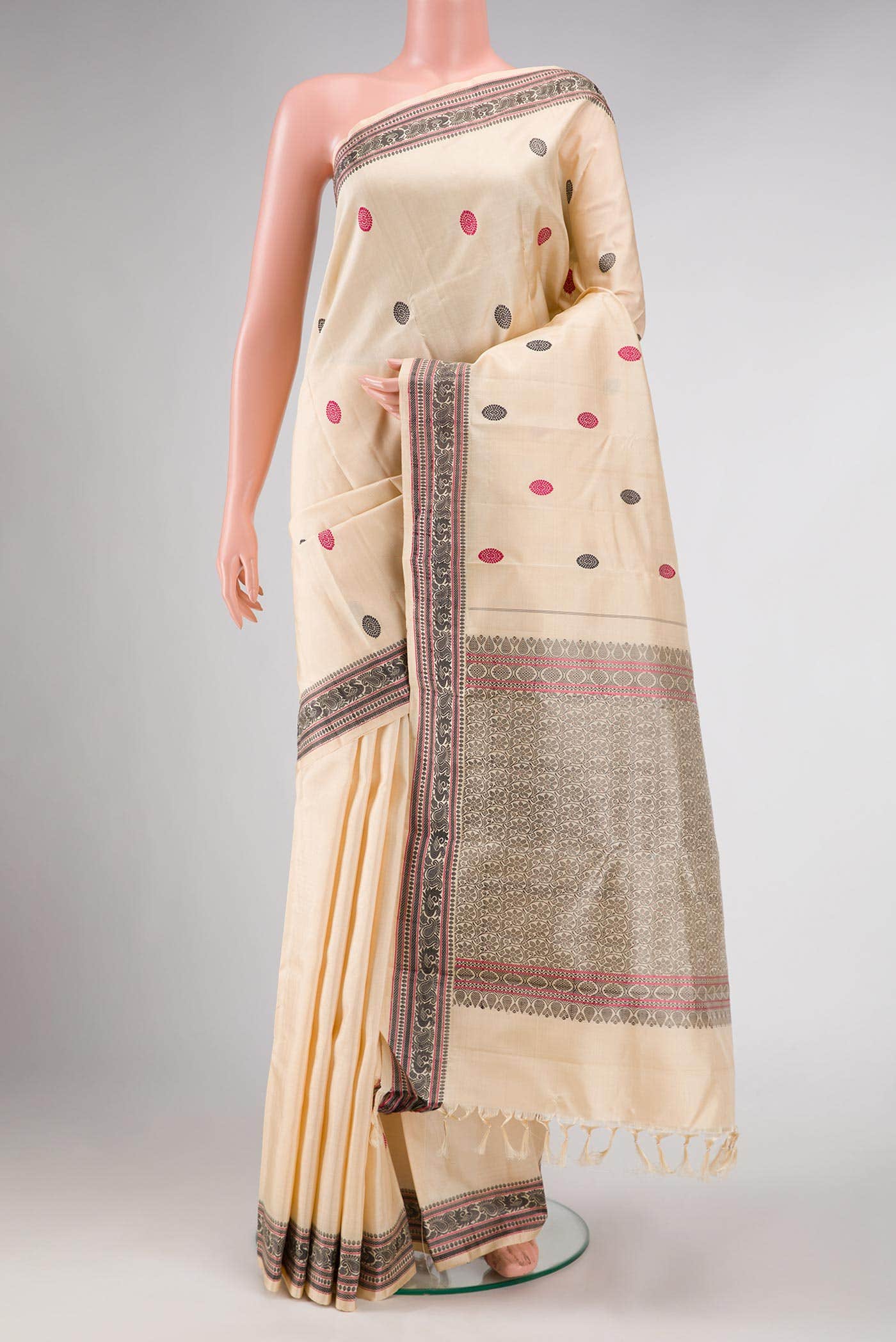 Sandal Dual Tone Kanchipuram Silk Saree