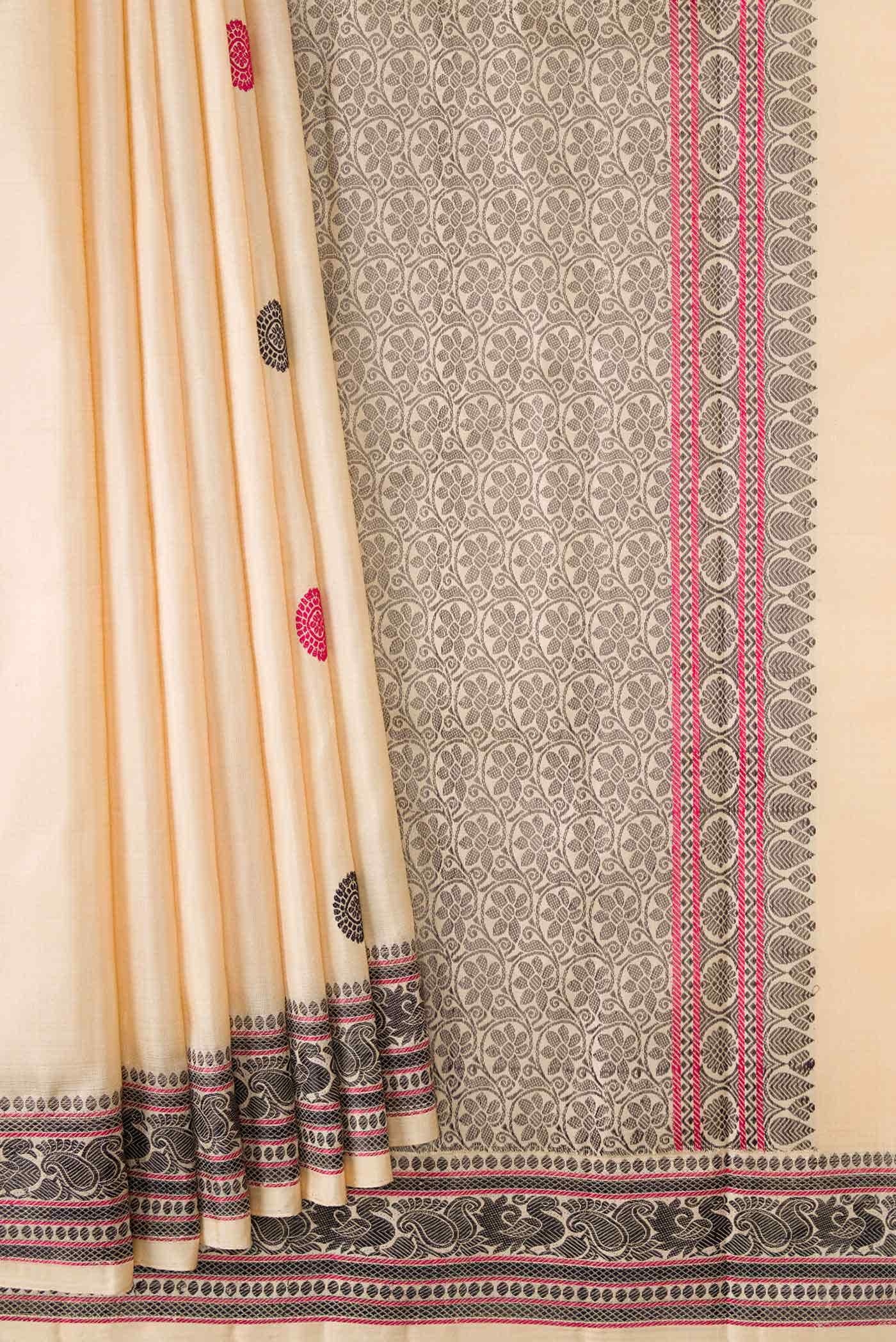 Sandal Dual Tone Kanchipuram Silk Saree