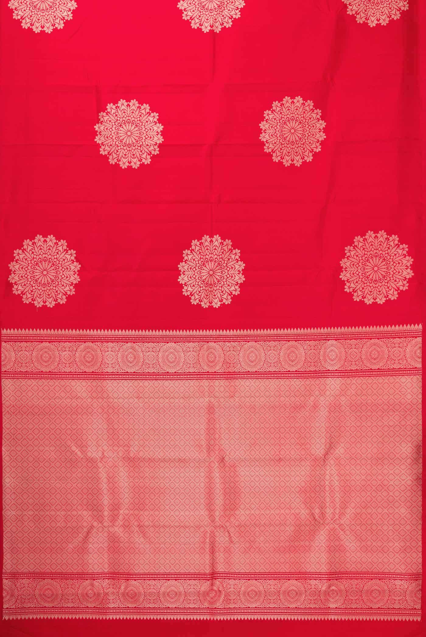 Red Dual Tone Kanchipuram Silk Saree