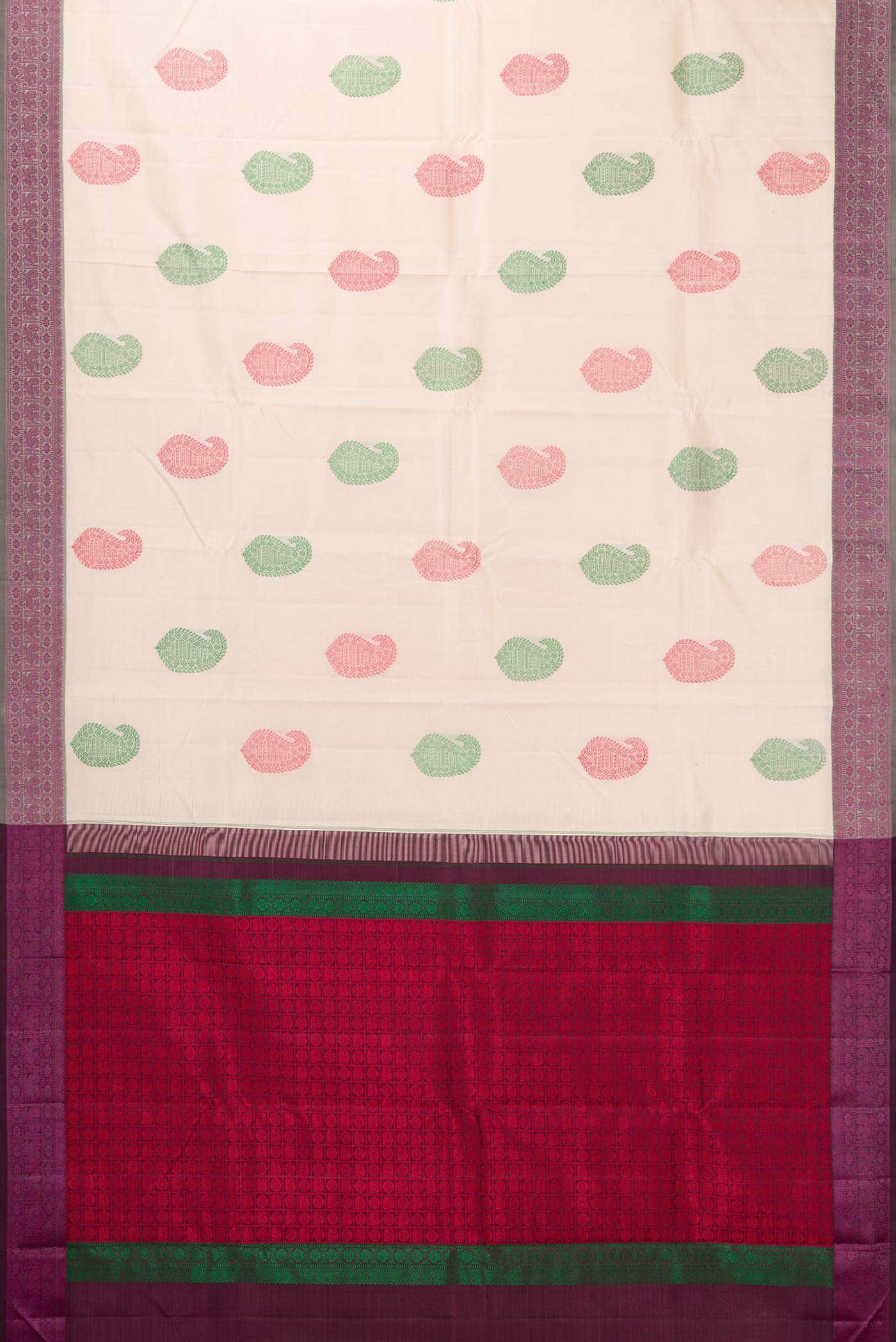 Rose Gold Kanchipuram Silk Saree