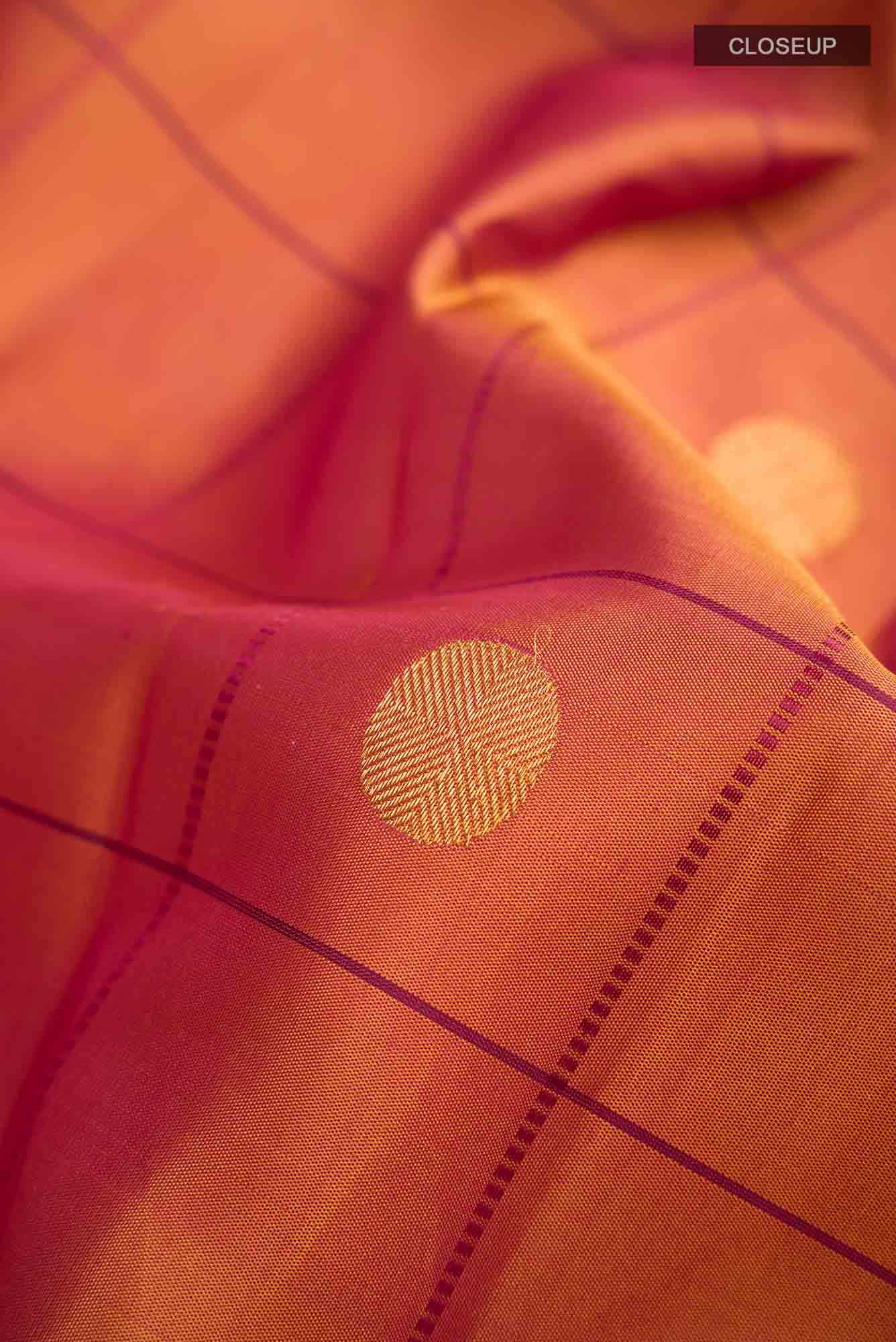 Mustard Kanchipuram Silk Saree