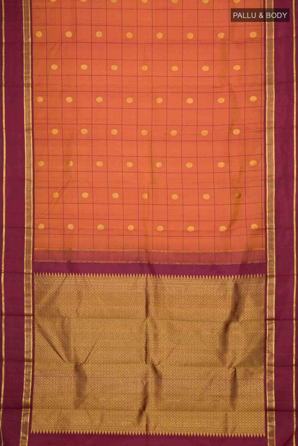 Mustard Kanchipuram Silk Saree