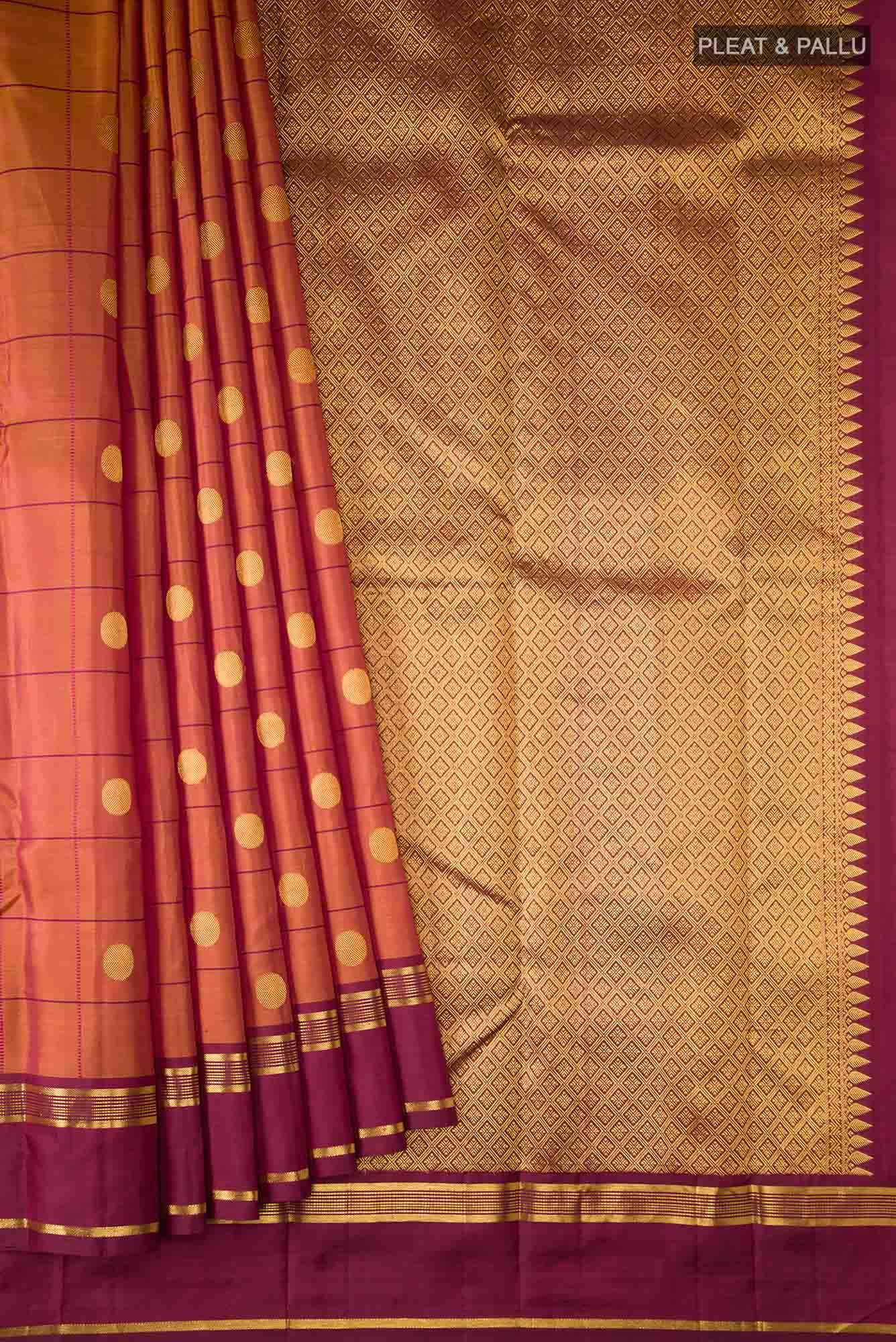 Mustard Kanchipuram Silk Saree