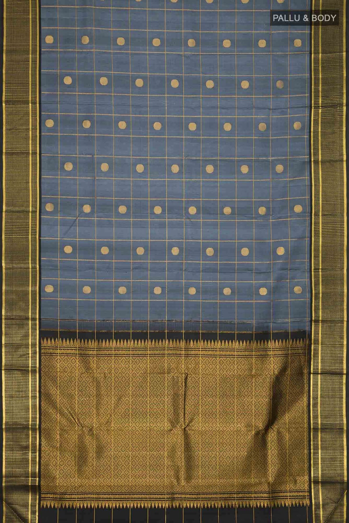 Grey Kanjivaram Silk Saree