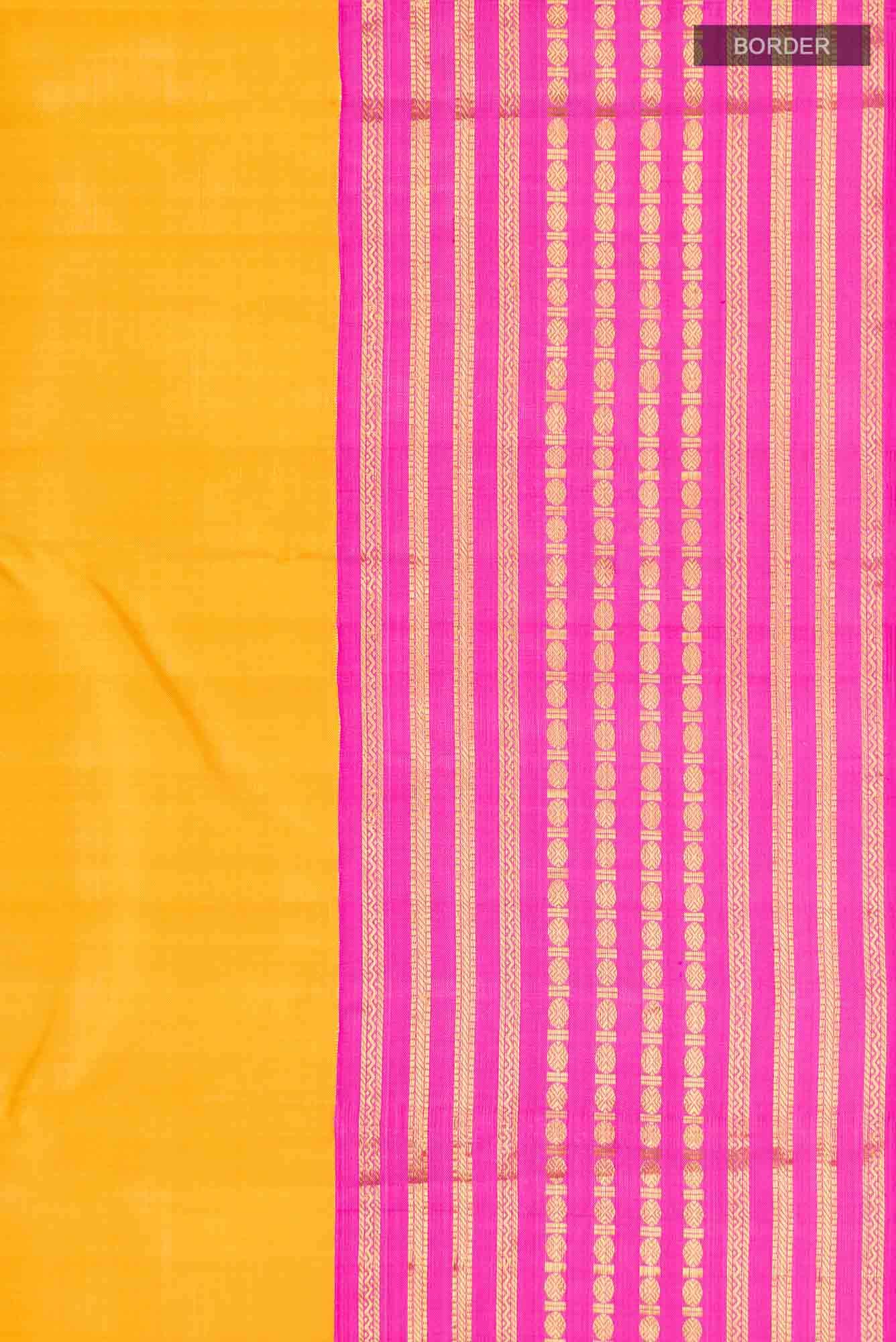 Yellow Kanchipuram Silk Saree