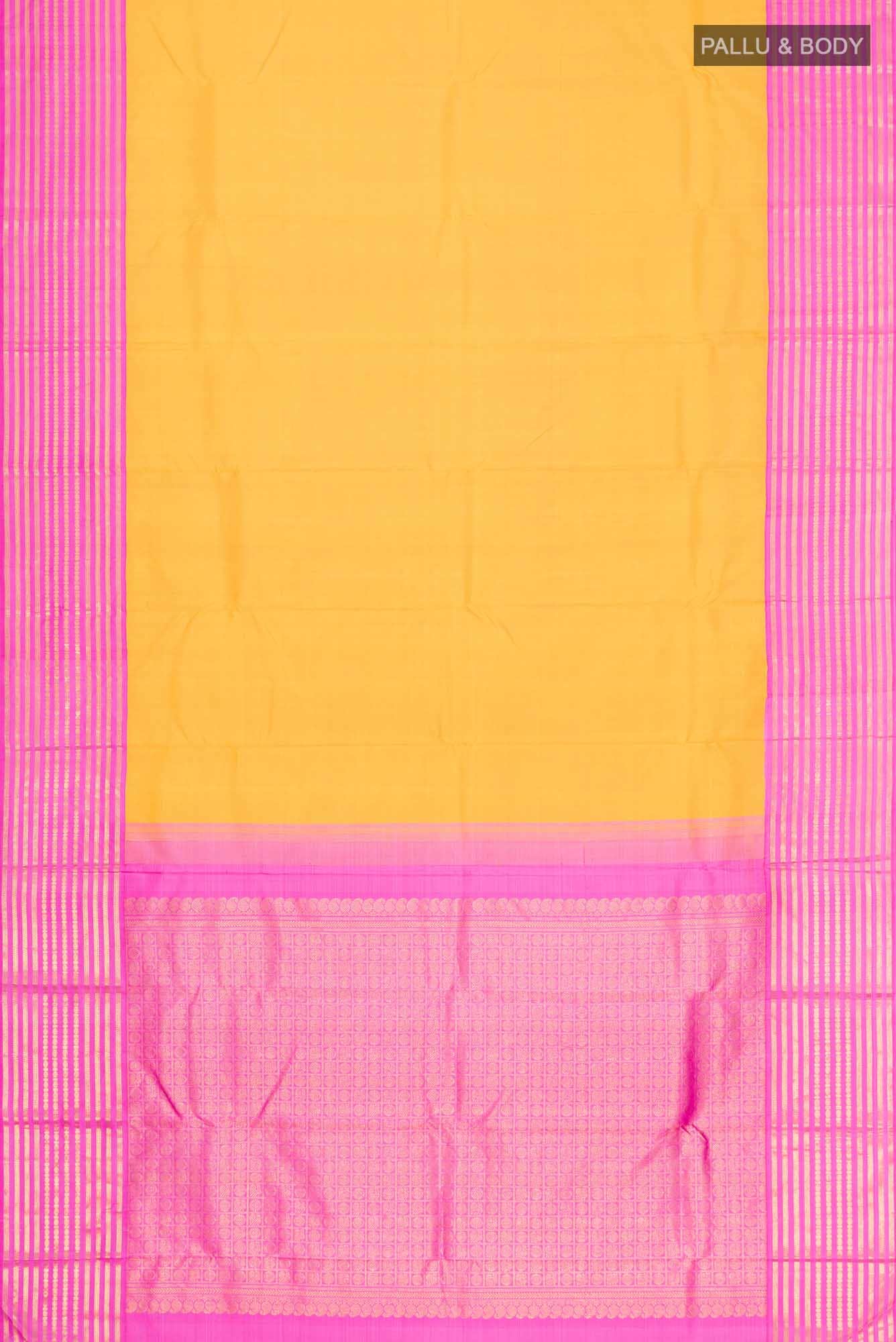Yellow Kanchipuram Silk Saree