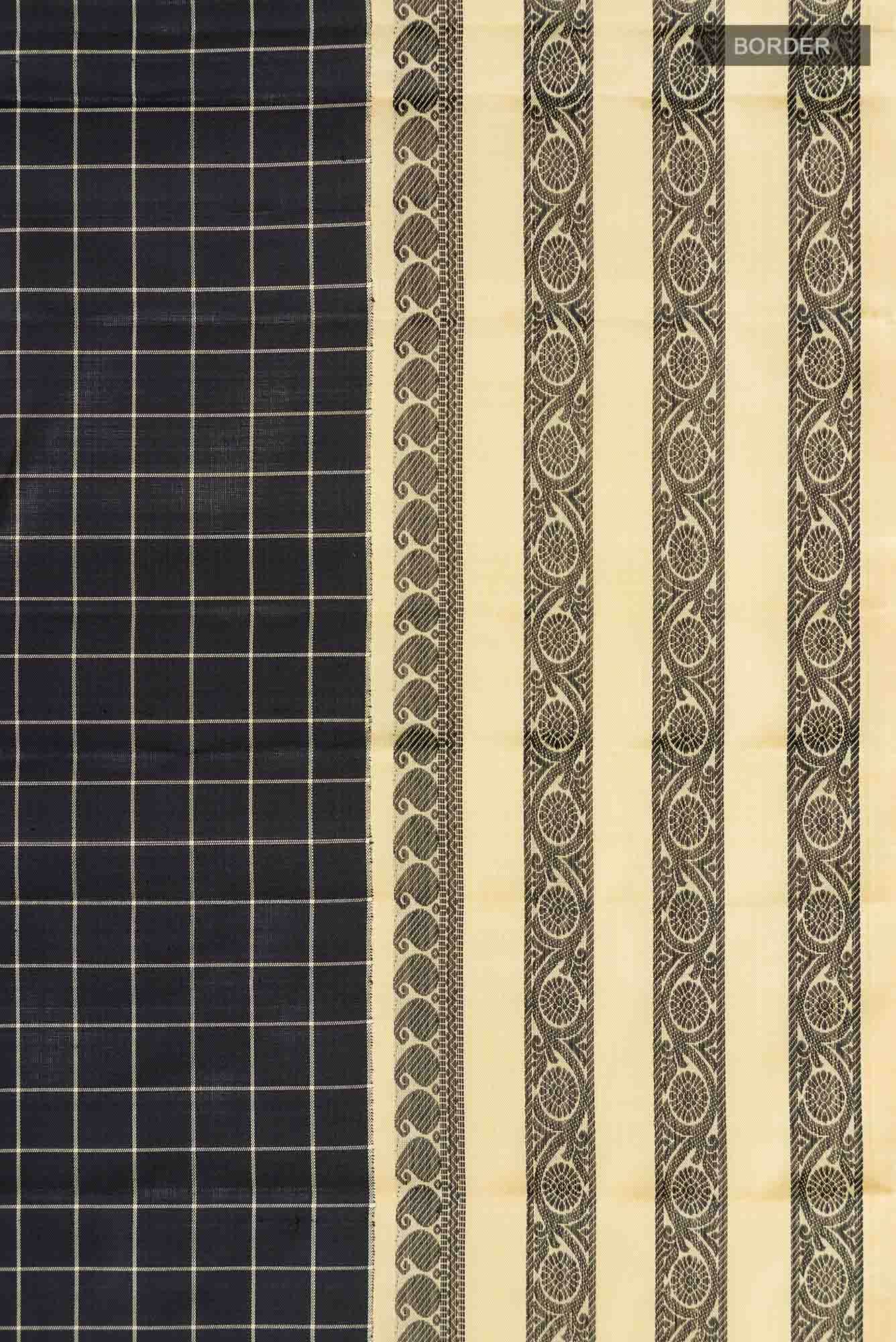 Black Kanchipuram Silk Saree