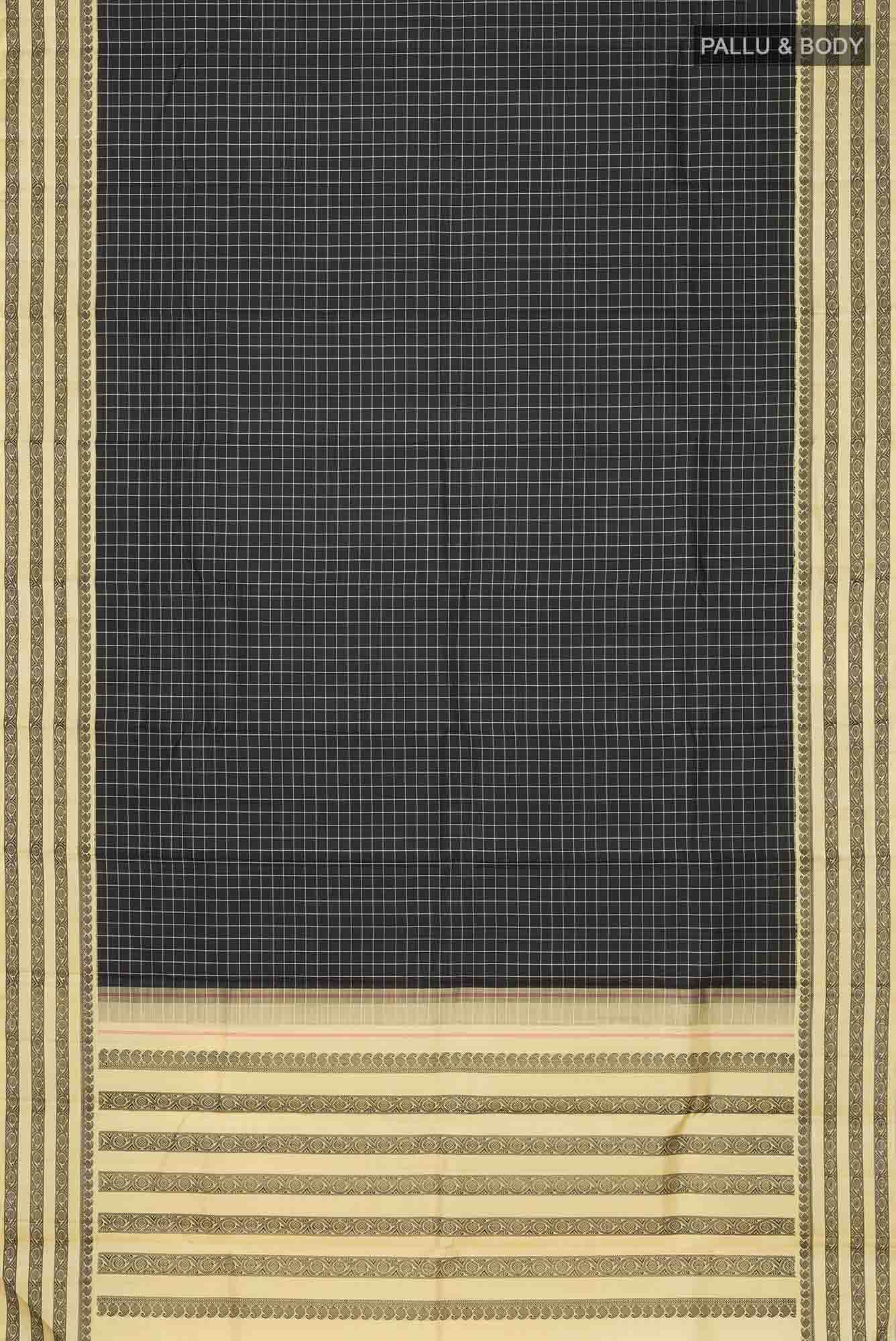 Black Kanchipuram Silk Saree
