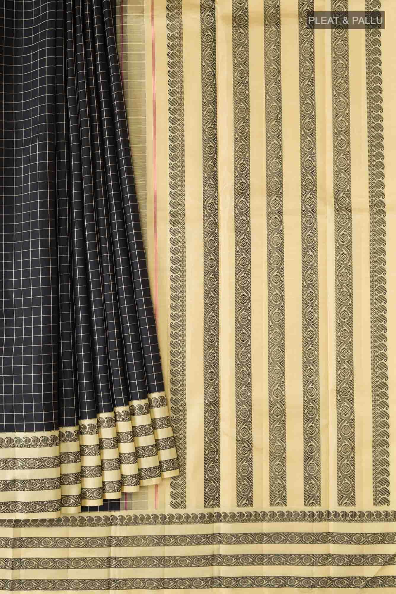 Black Kanchipuram Silk Saree