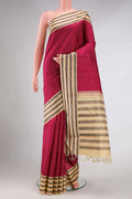Maroon Dual Tone Kanjivaram Silk Saree