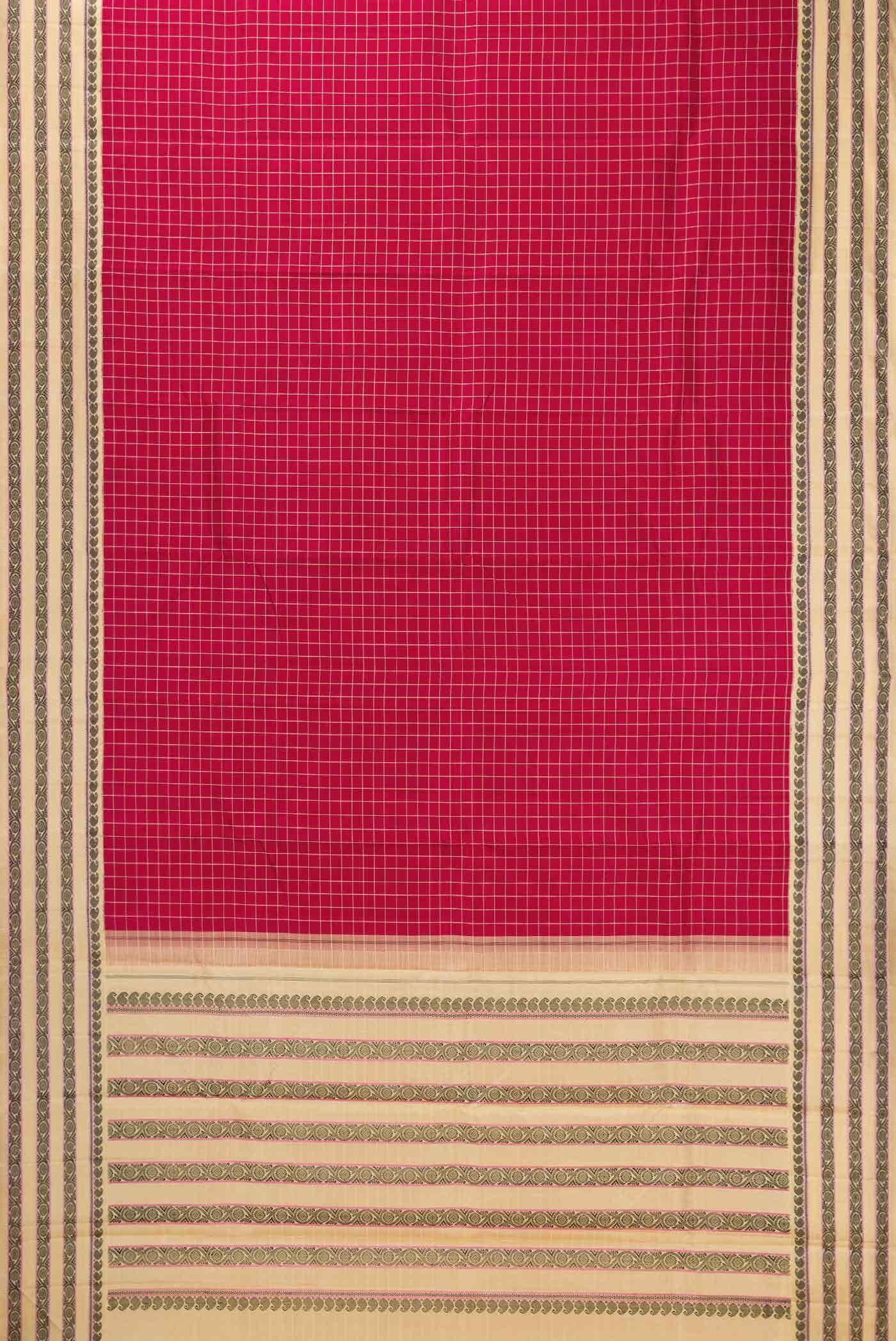 Maroon Dual Tone Kanjivaram Silk Saree