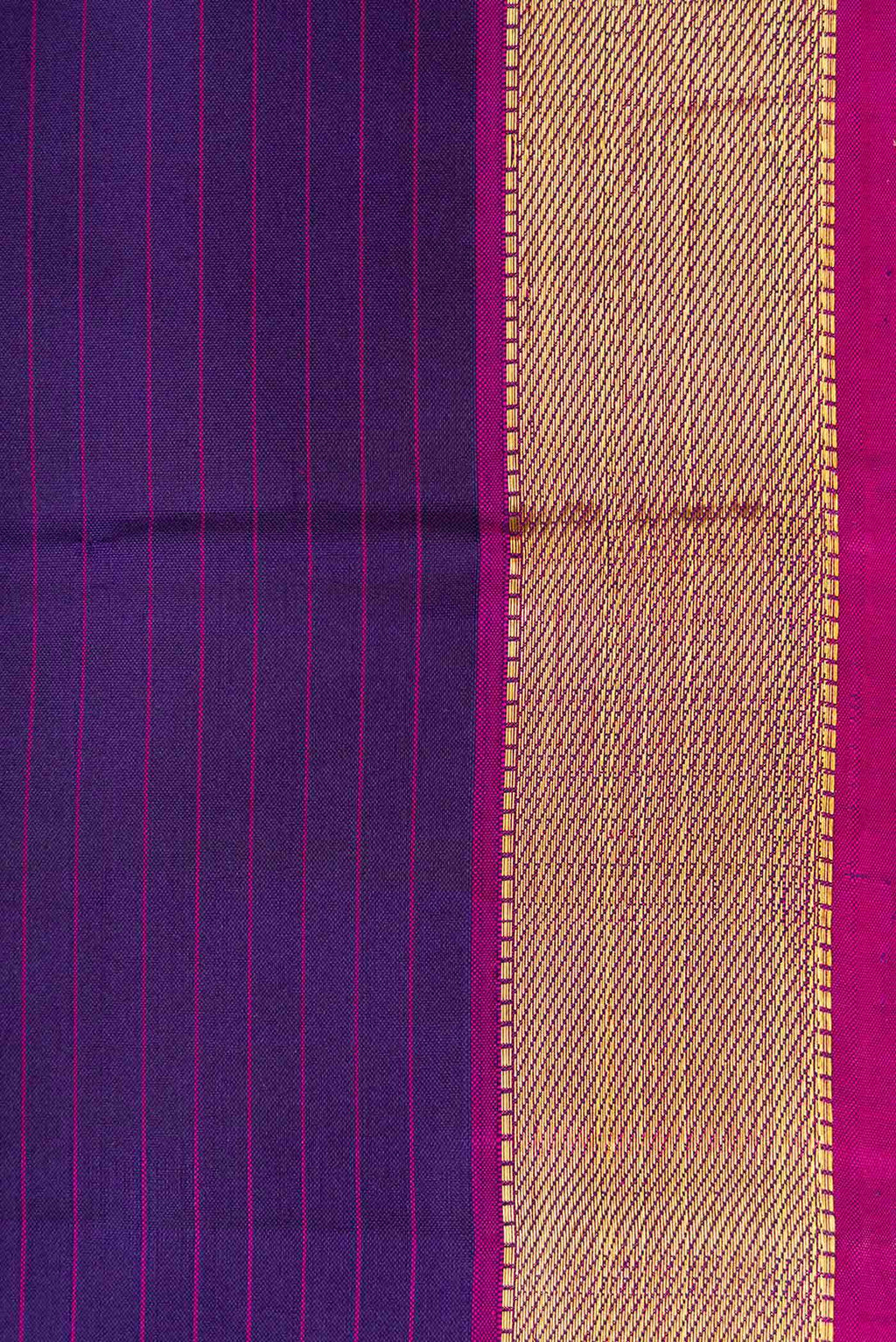 Pure Silk Pure Zari Navy Blue Dual Tone Kanchipuram Saree