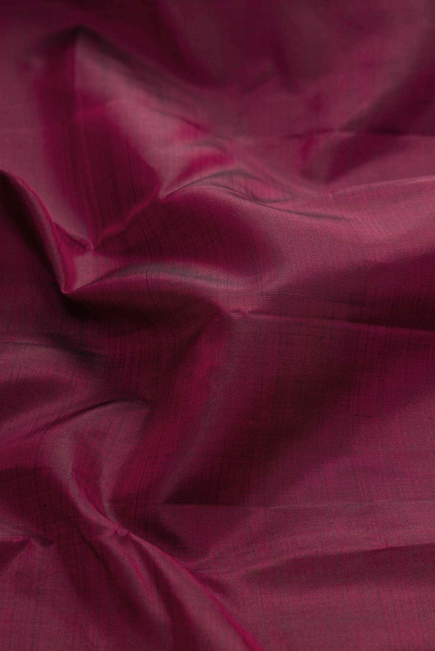 Pure Silk Pure Zari Maroon Dual Tone Kanchipuram Saree