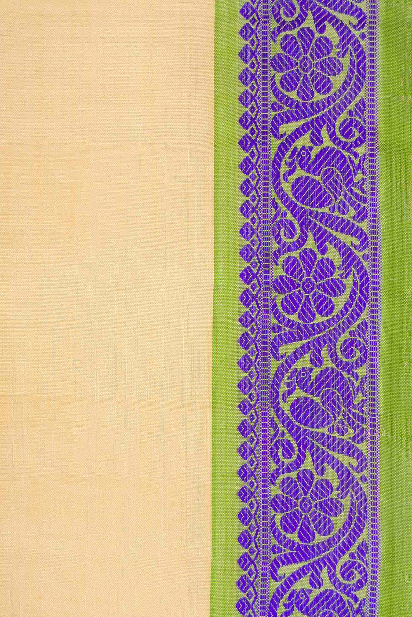 Sandal Dual Tone Kanchipuram Silk Saree