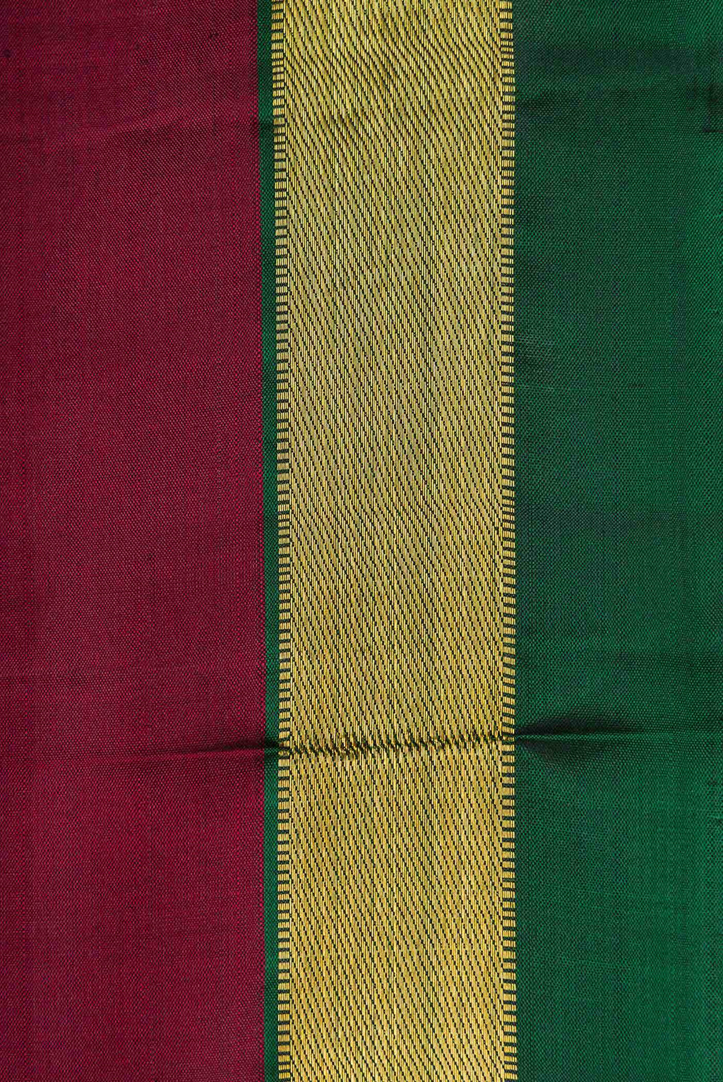 Pure Silk Pure Zari Maroon Dual Tone Kanchipuram Saree