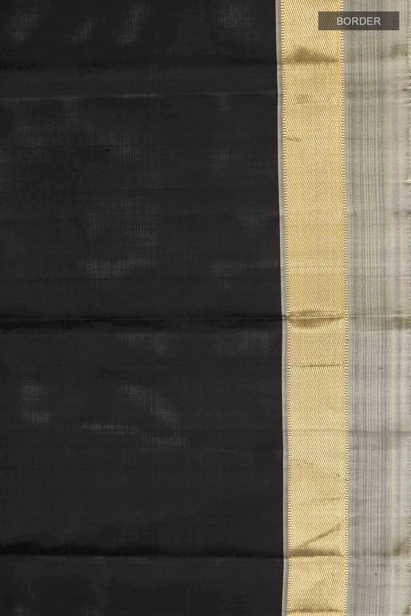 Black Kanchipuram Silk Saree